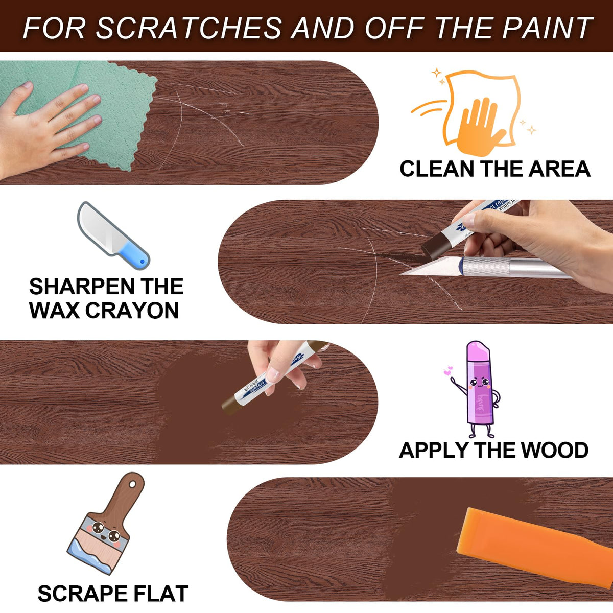 Wood Filler Sticks with 1P Box (10 Count)