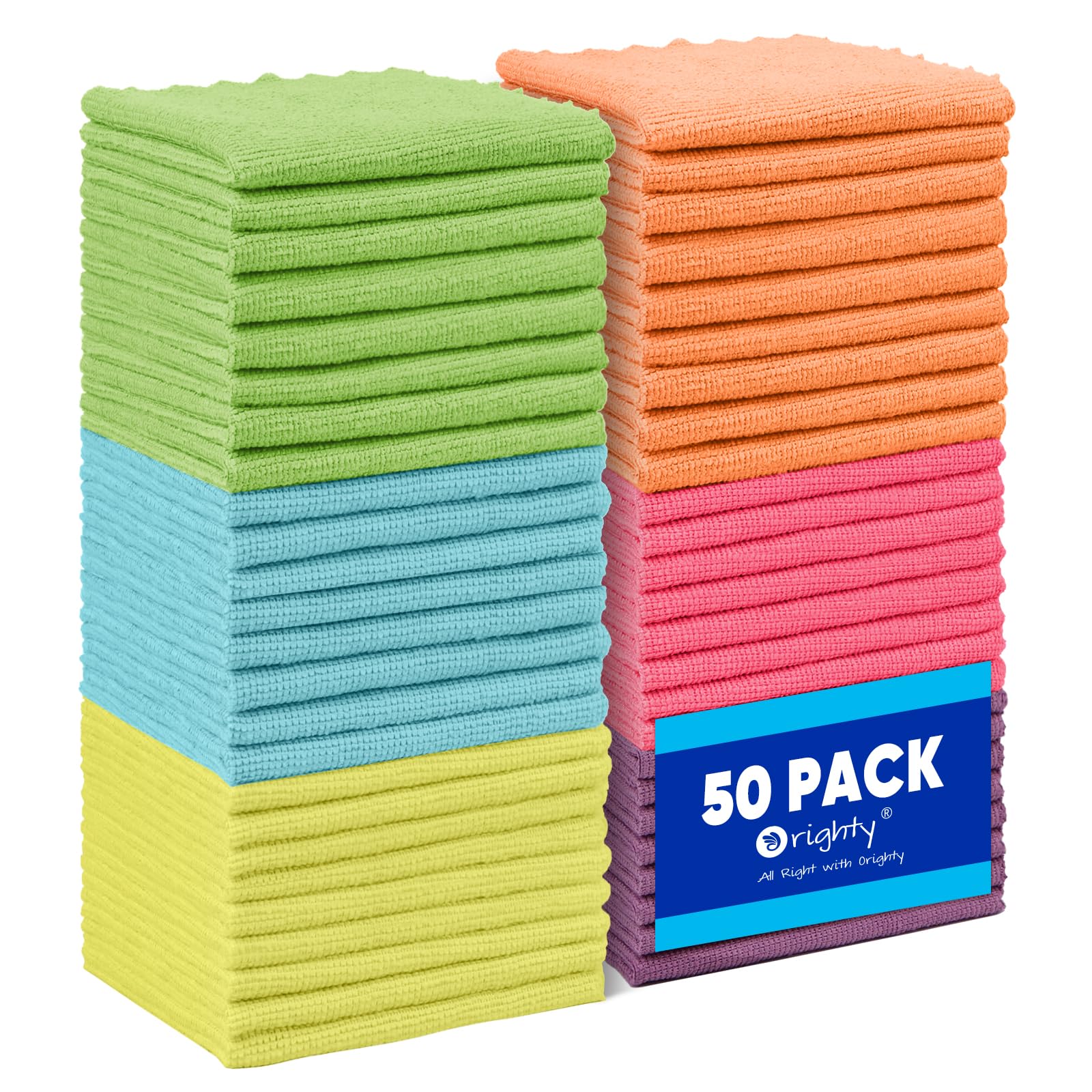 Microfiber Cleaning Cloth Bulk (50 Count)