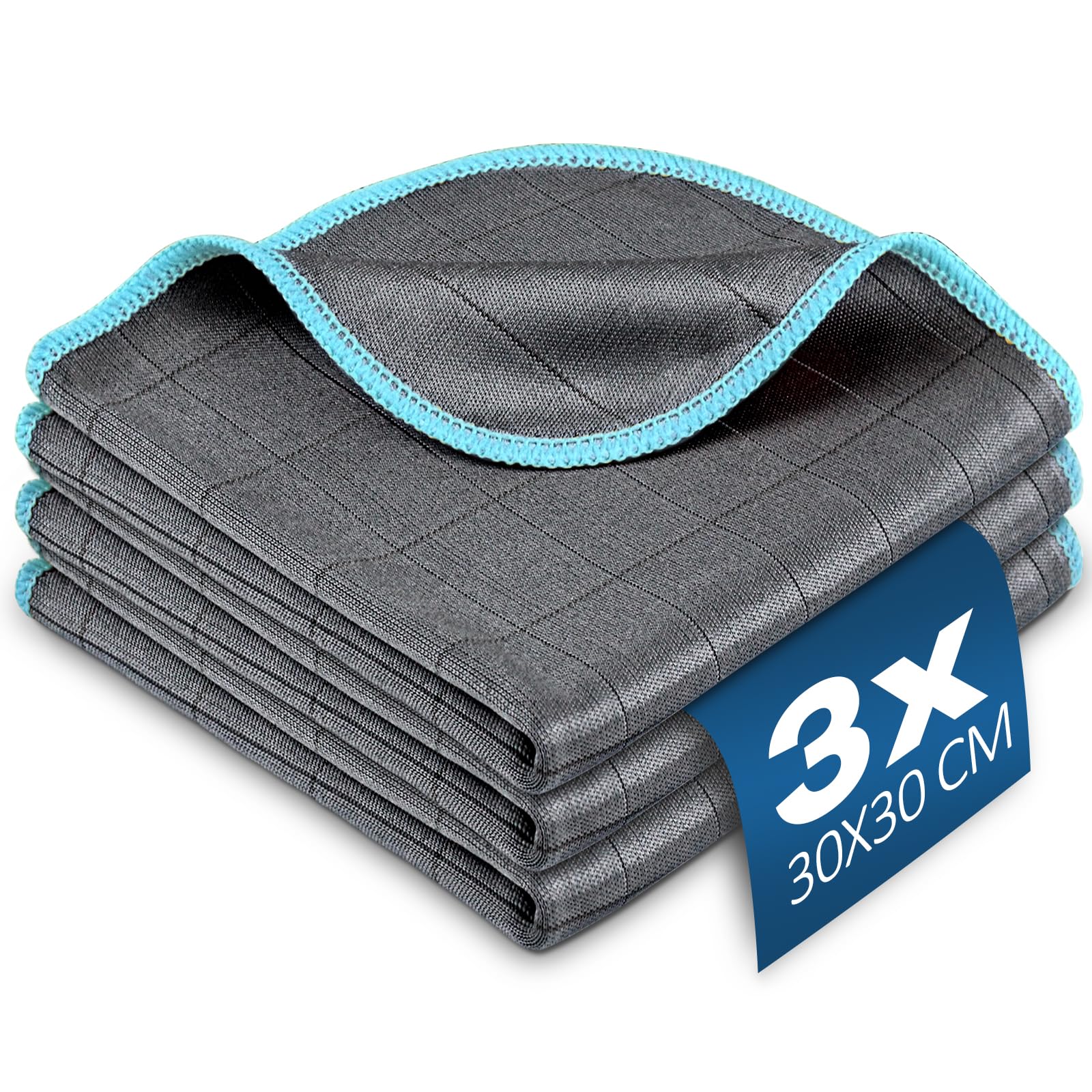 Microfiber Towels Cars Wash Drying Cleaning Cloth (3 Count)