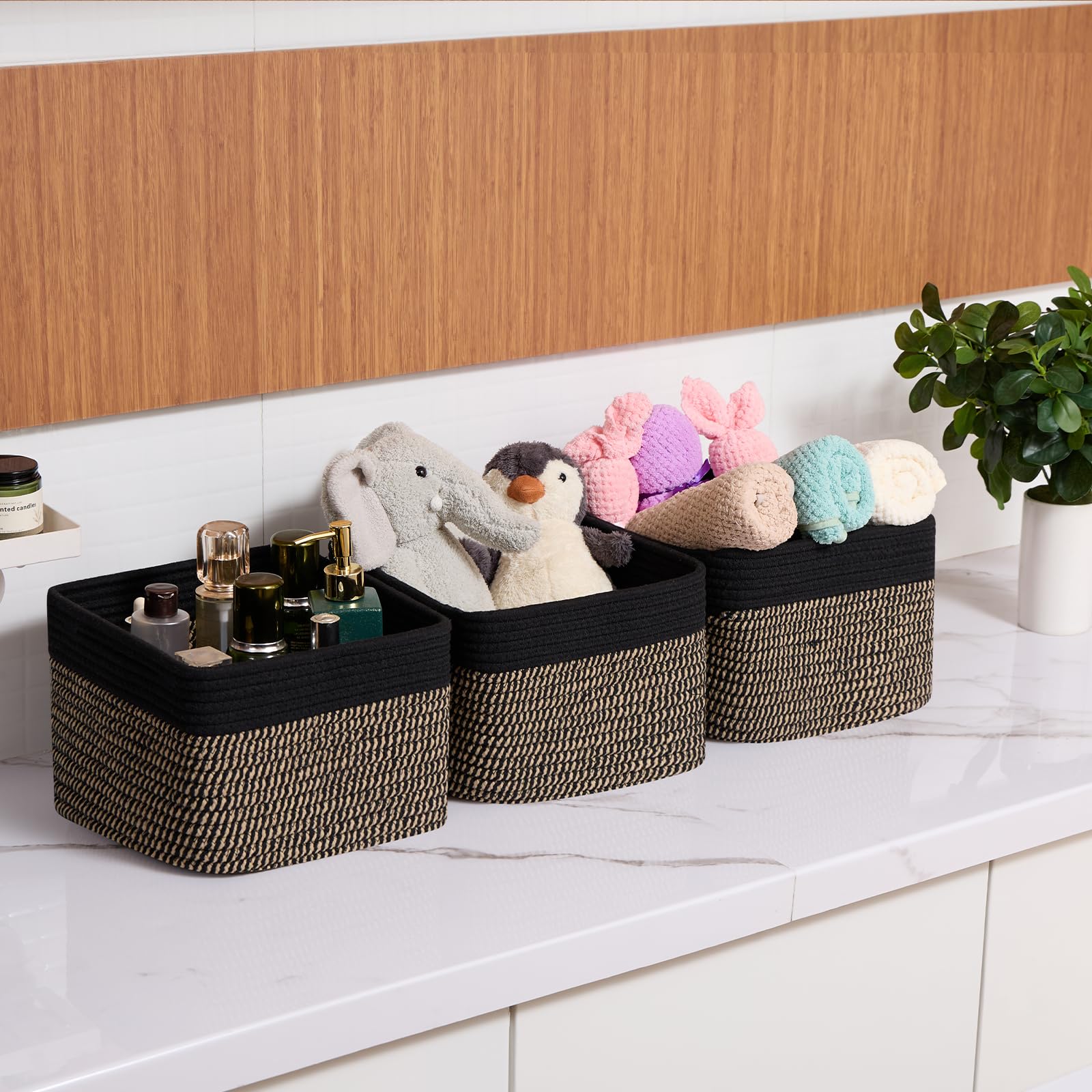 Small Organizing Baskets for Cubes Shelf (3 Count)