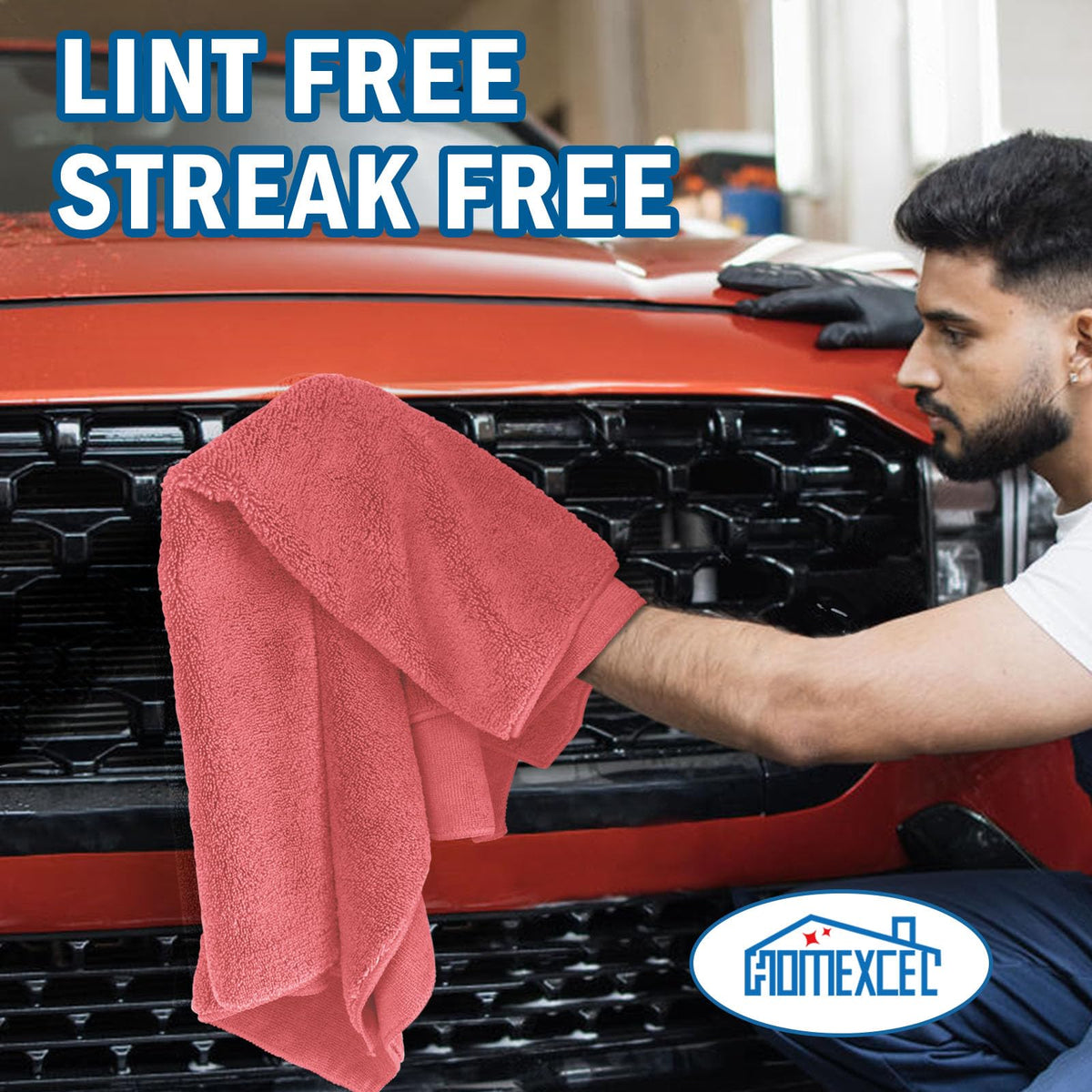 Professional Large Microfiber Car Drying Towels 2 Pack (2 Count)