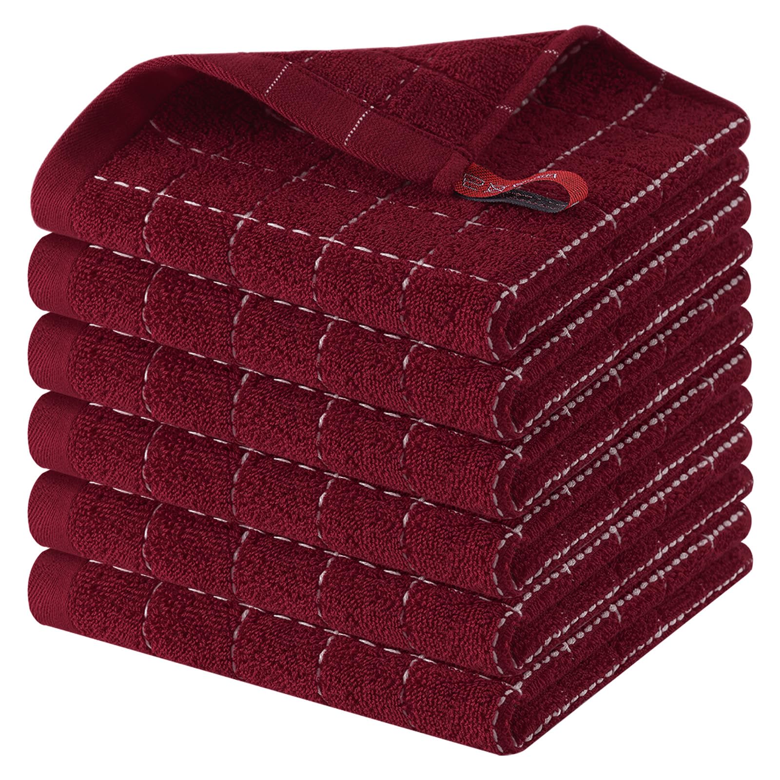 100% Cotton Terry Kitchen Dish Cloths (6 Count)