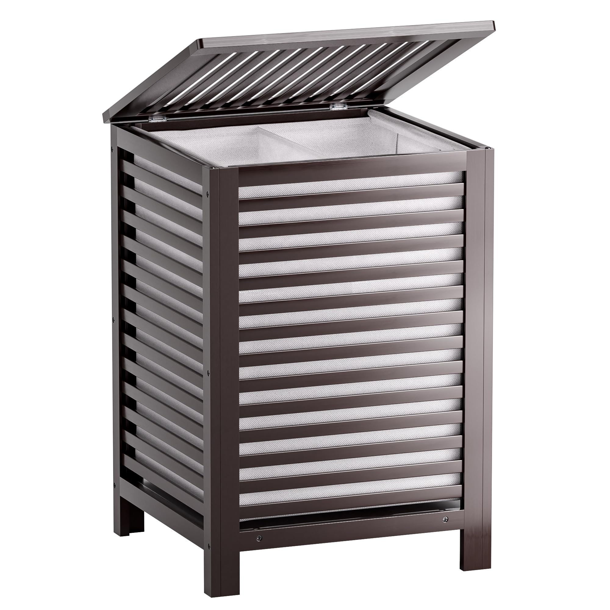 Double Laundry Hamper with Lid