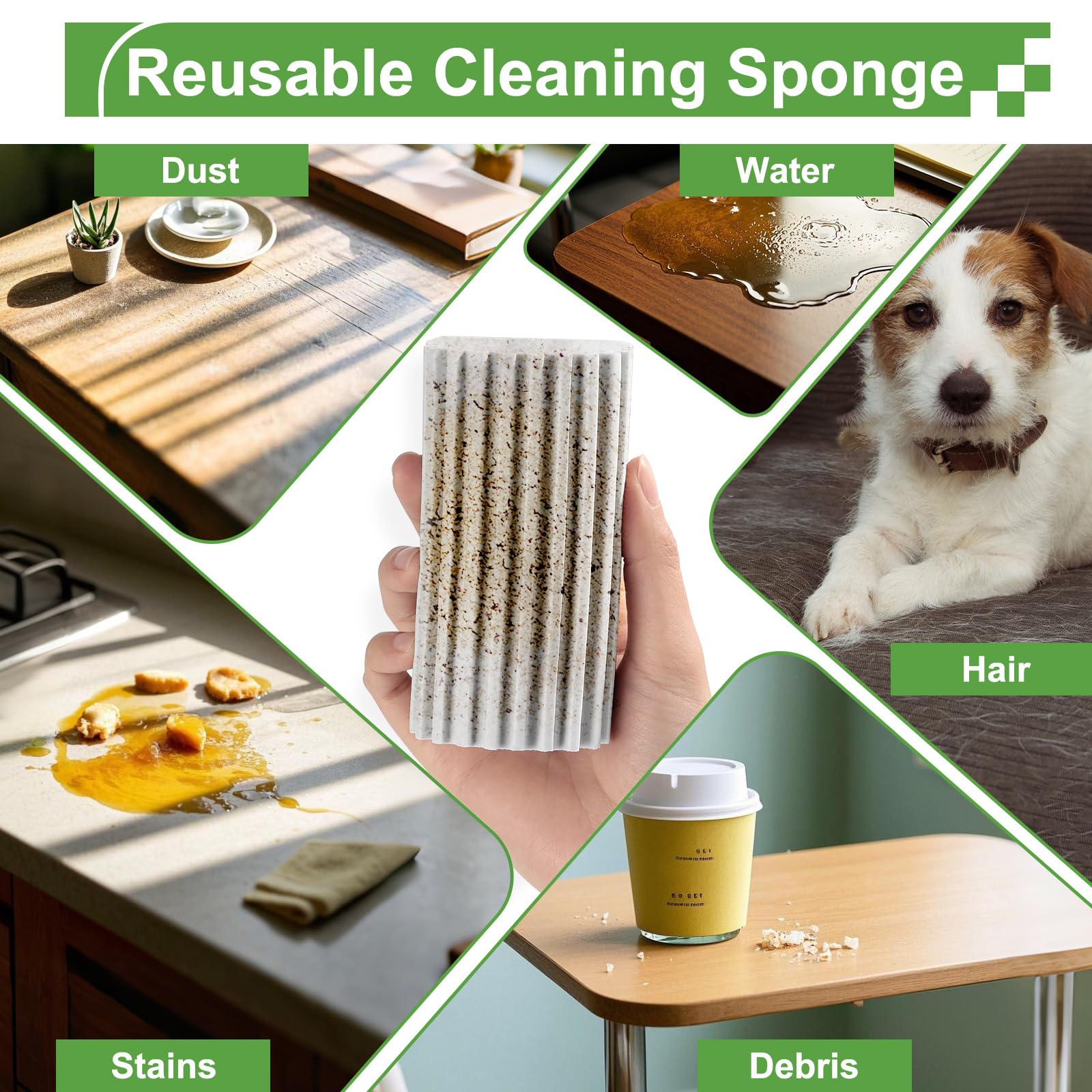 Damp Clean Duster Sponge (4 Count)