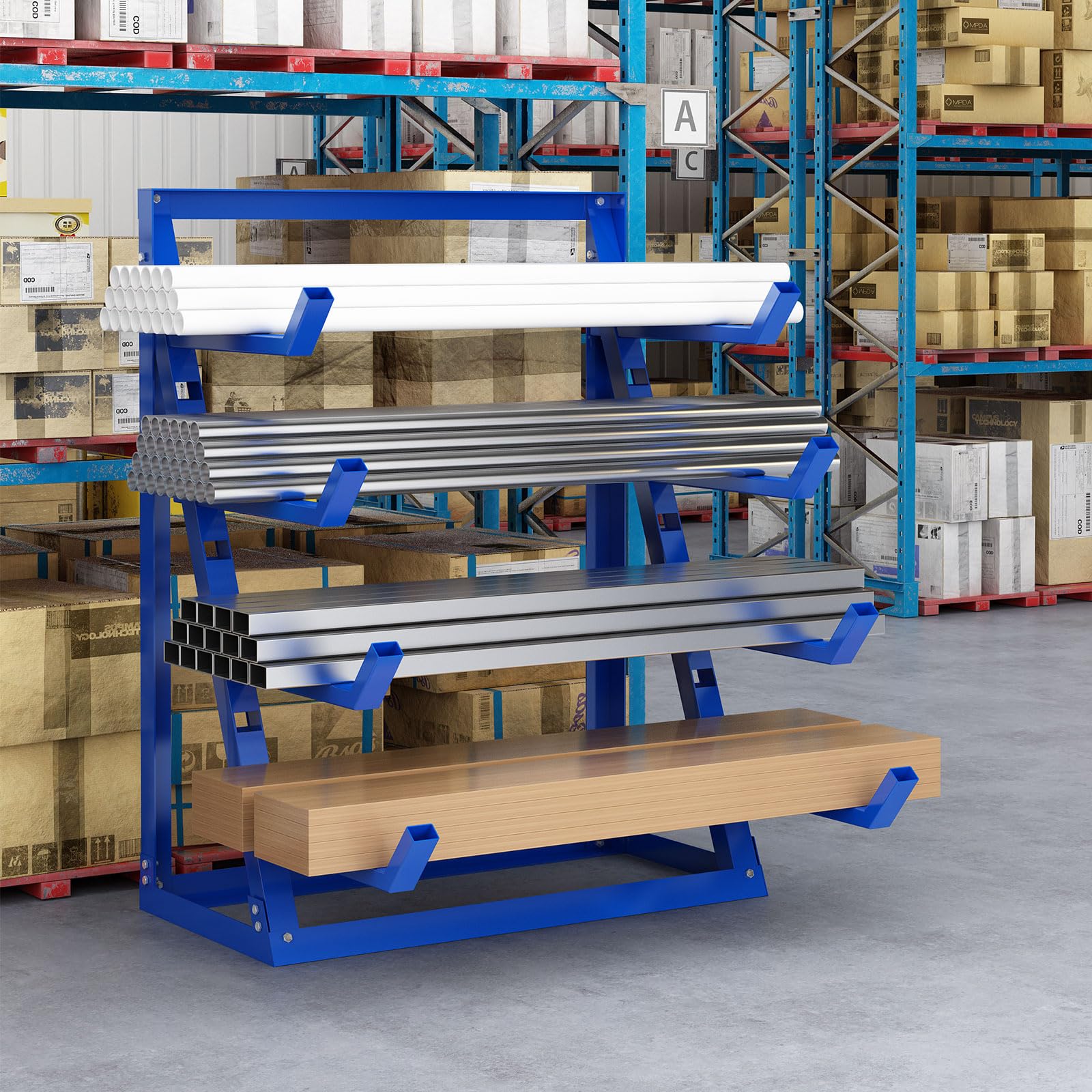 Steel Lumber & Pipe Storage Rack