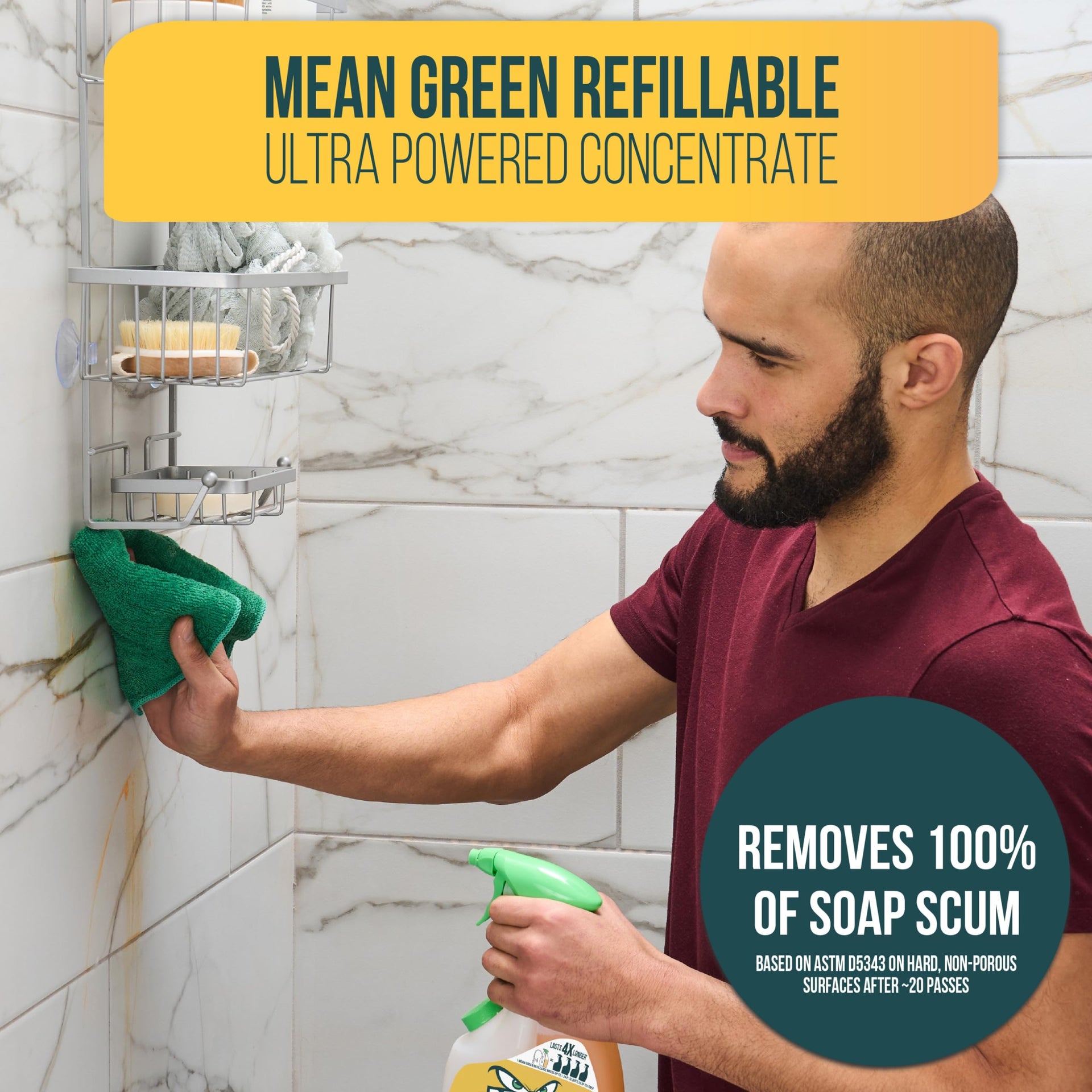 Refillable Ultra Powered Bathroom Cleaner Concentrate (28.6 Fl Oz)
