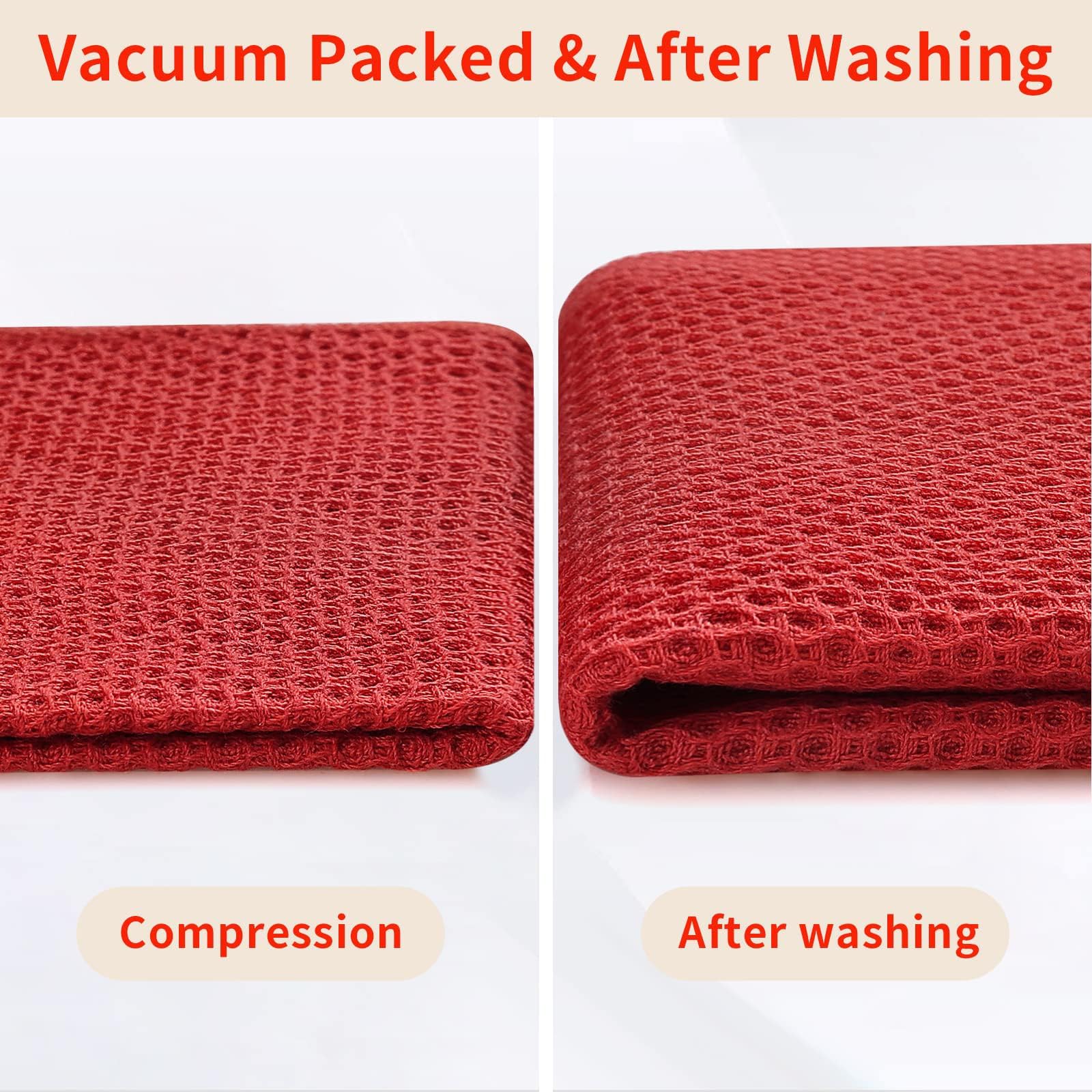 100% Cotton Waffle Weave Kitchen Dish Cloths 18 (18 Count)