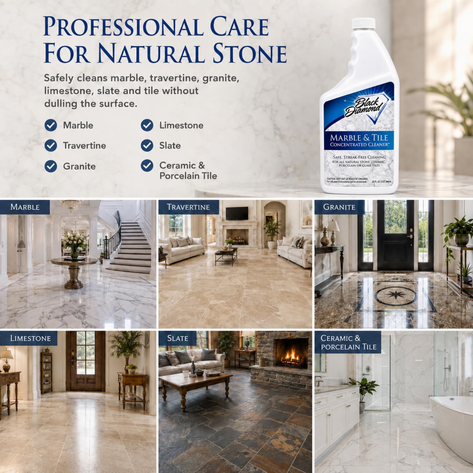Marble & Tile Floor Cleaner Concentrate (32 Fl Oz)