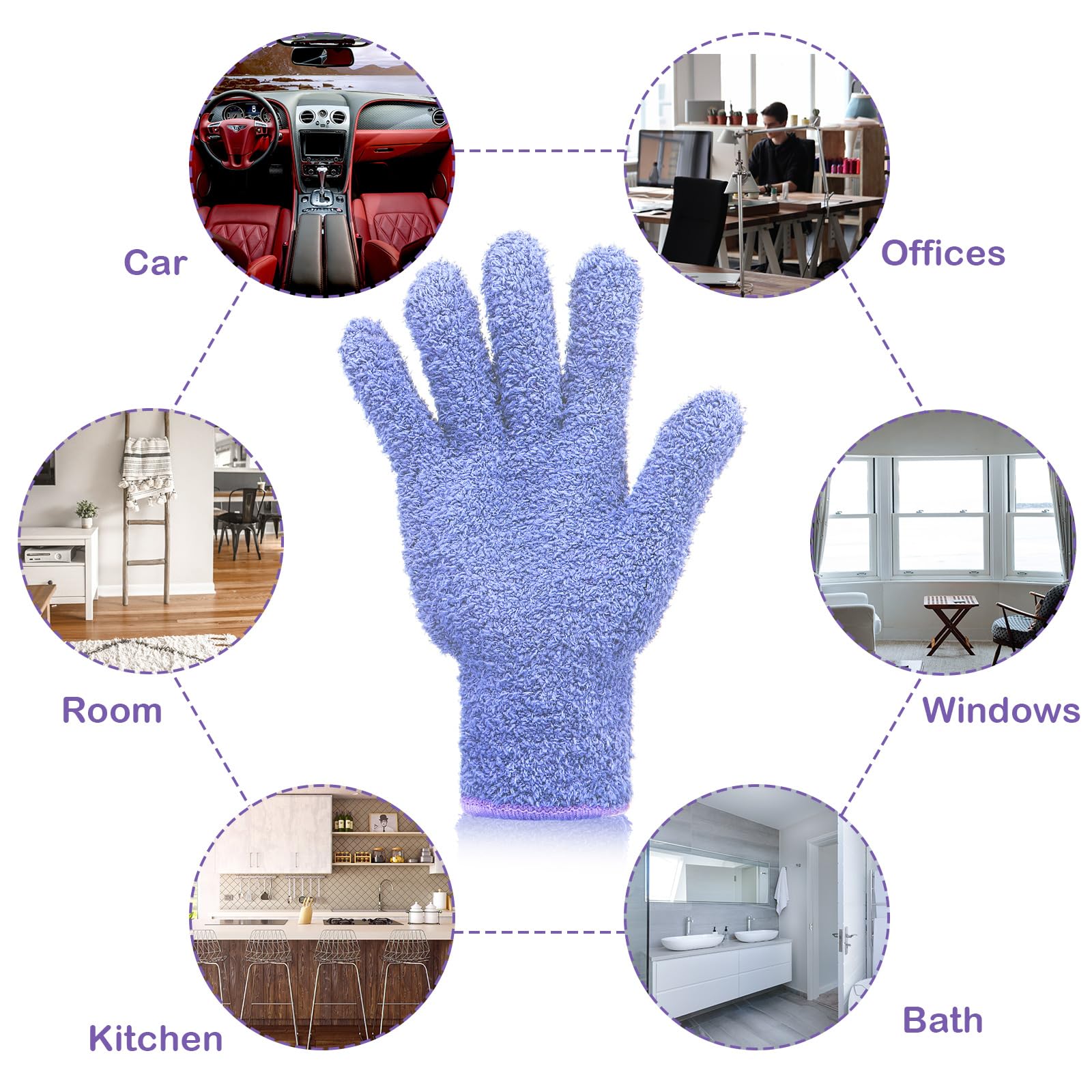 2 Pairs Microfiber Gloves for Plants (2 Count)