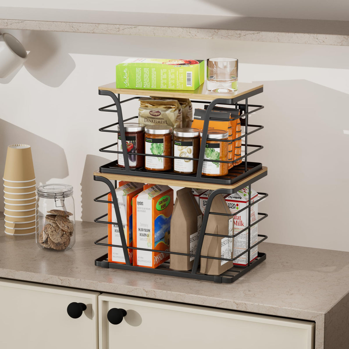 2 Pack Extra Large Pantry Storage Organizers