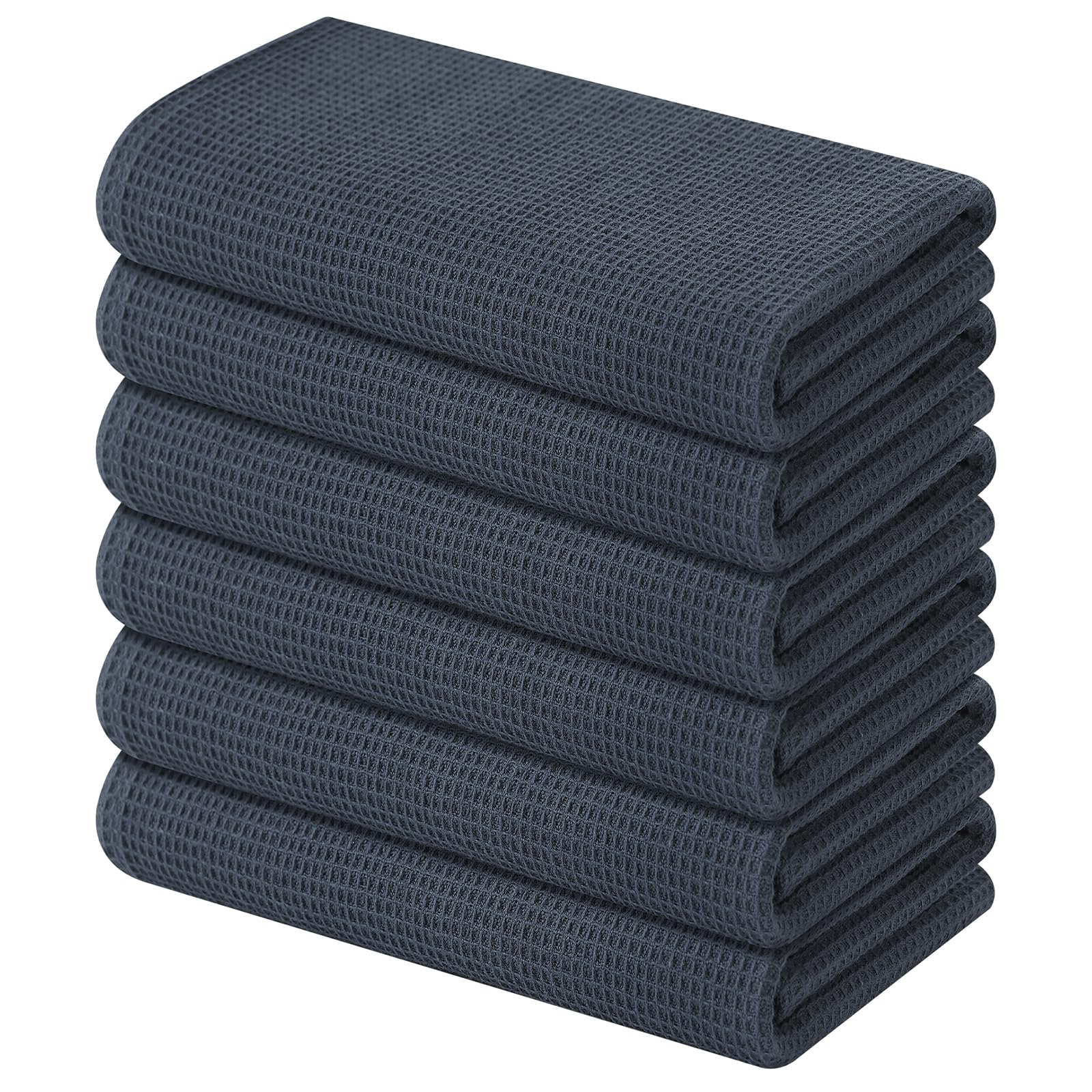 100% Cotton Waffle Weave Kitchen Towels (6 Count)