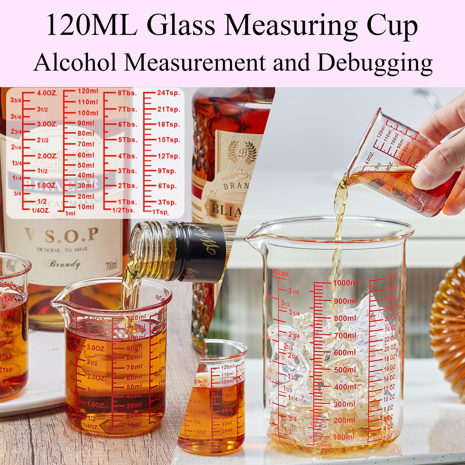 Ackers 7 Piece Glass Measuring Cup Set