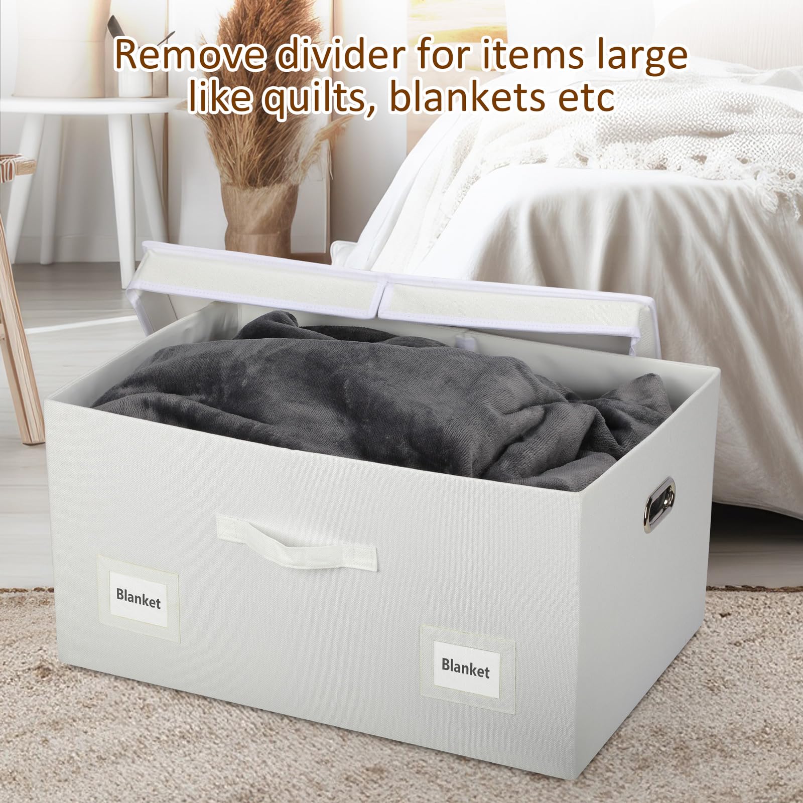 75 Quarts Extra Large Decorative Storage Bins with Lids (3 Count)