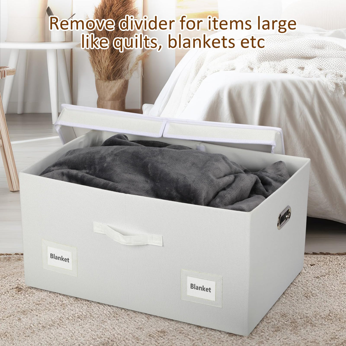 75 Quarts Extra Large Decorative Storage Bins with Lids