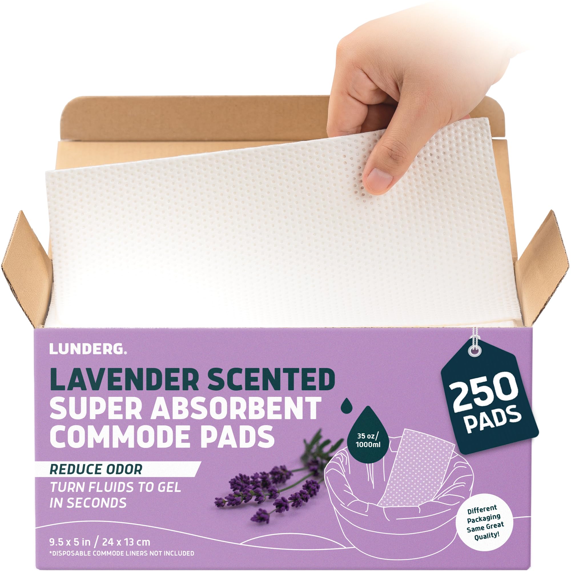 Lavender Scented Super Absorbent Commode Pads (250 Count)