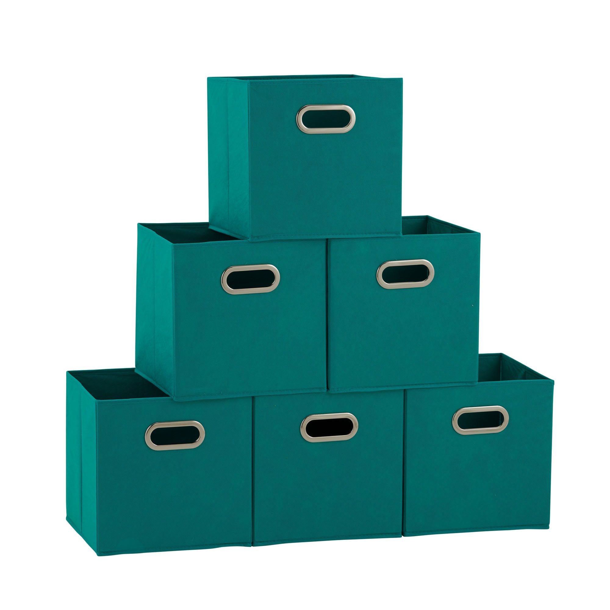 Fabric Storage Bins in Strong Poly‑Woven Fabric (6 Count)