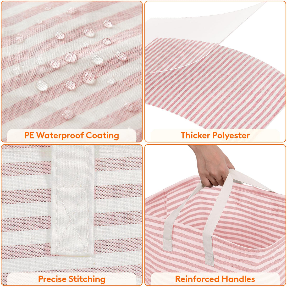 3 Pack Laundry Basket 80L Each (3 Count)