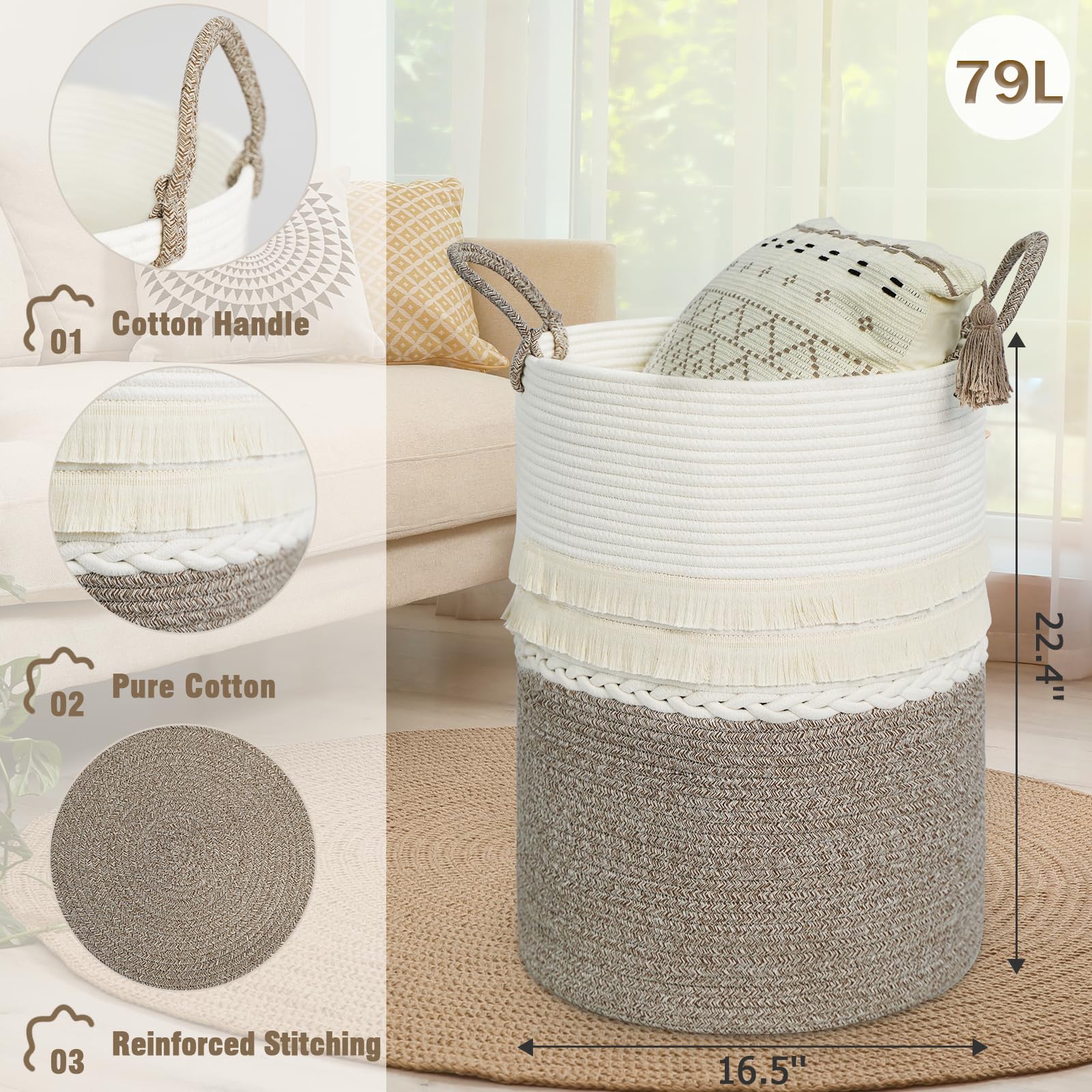 79 L Large Laundry Basket (69.76 Ounce)