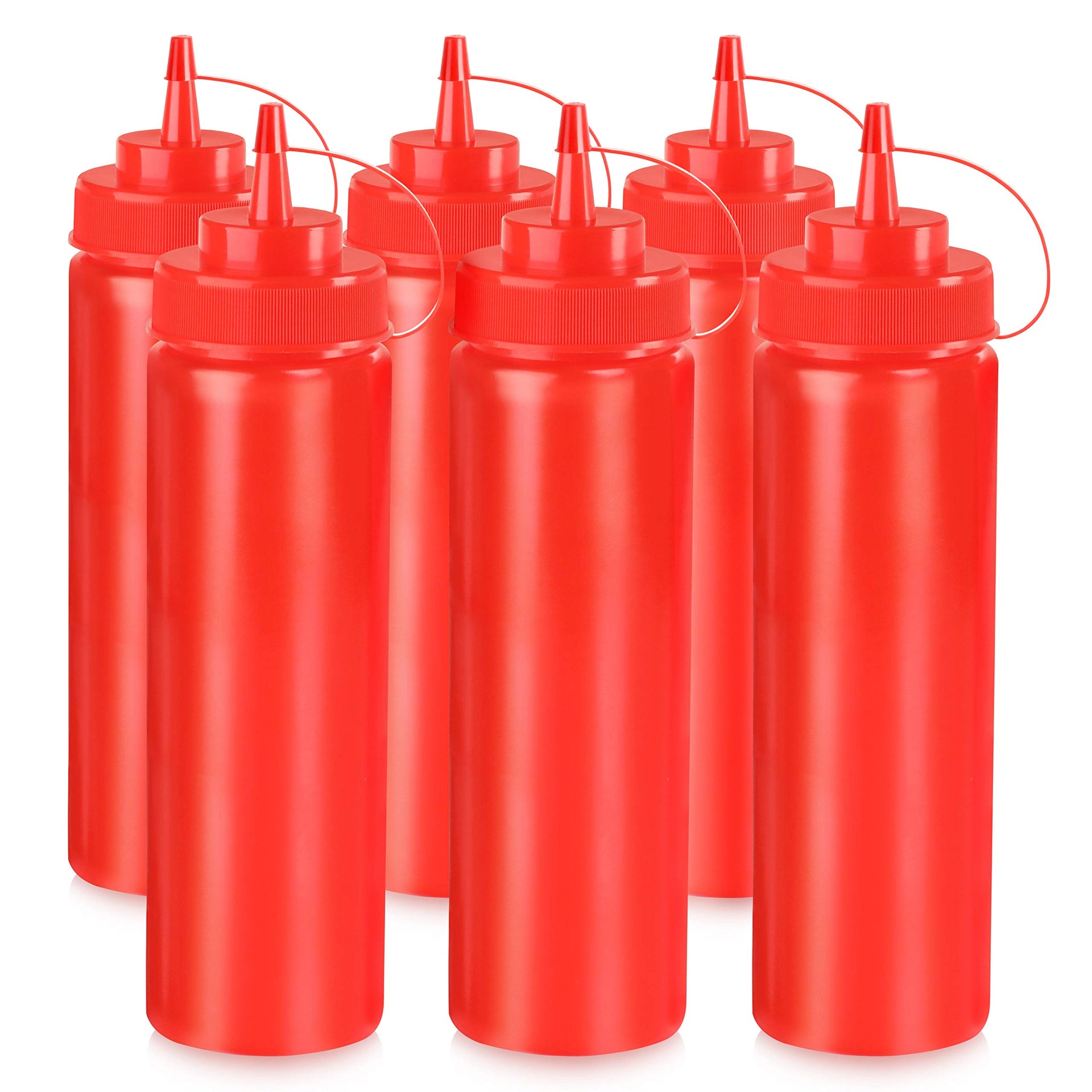 24 oz Red Squeeze Bottle
