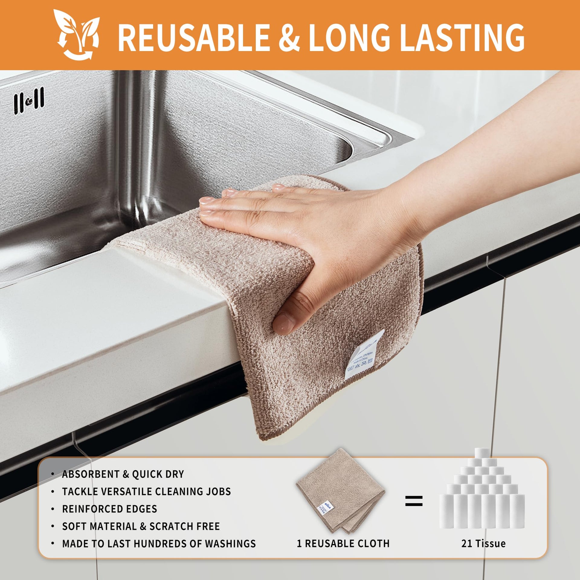 Microfiber Cleaning Cloths (12 Count)
