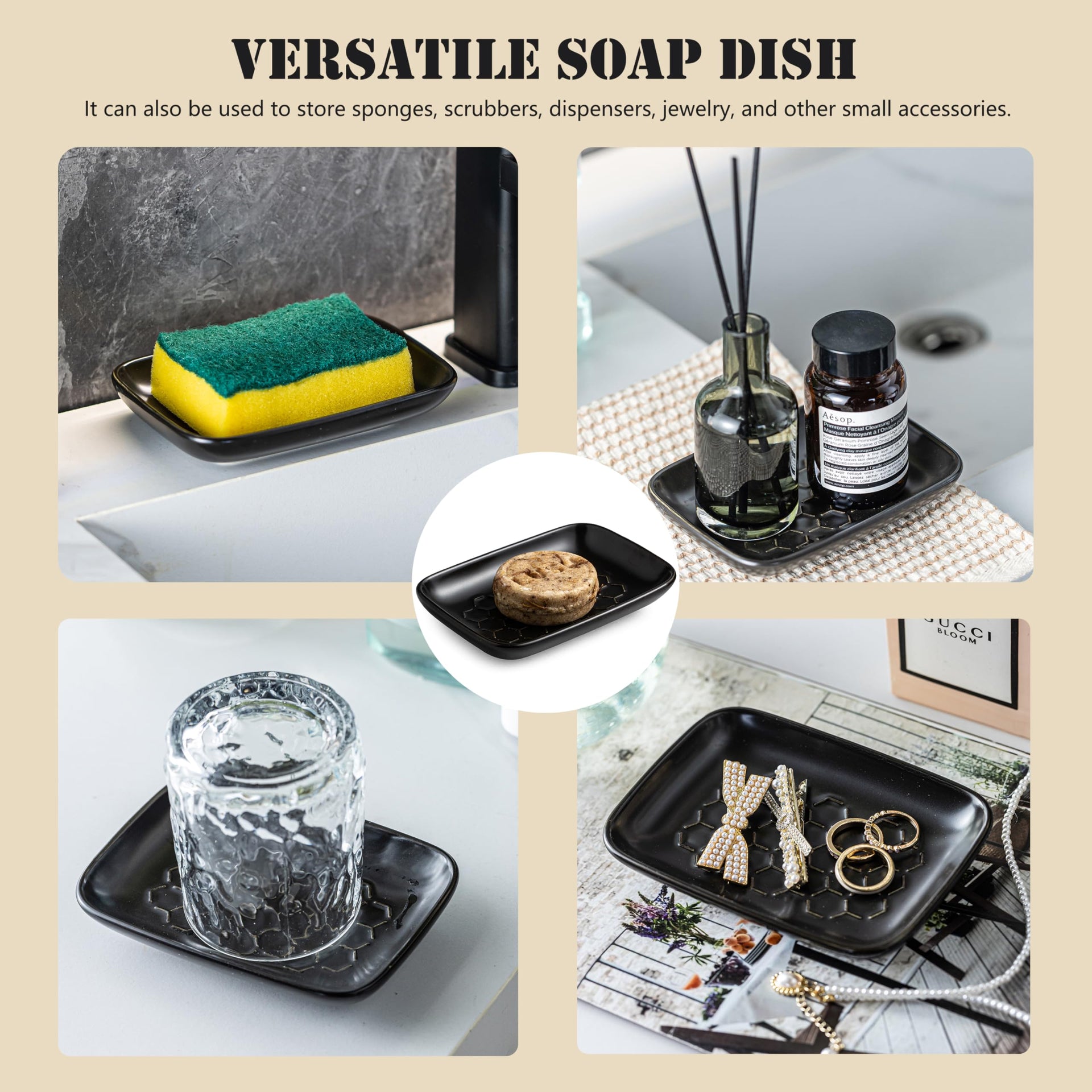 Ceramic Soap Dish for Shower