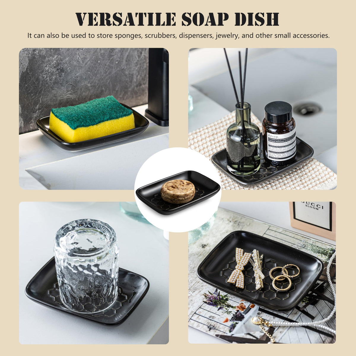 Ceramic Soap Dish for Shower