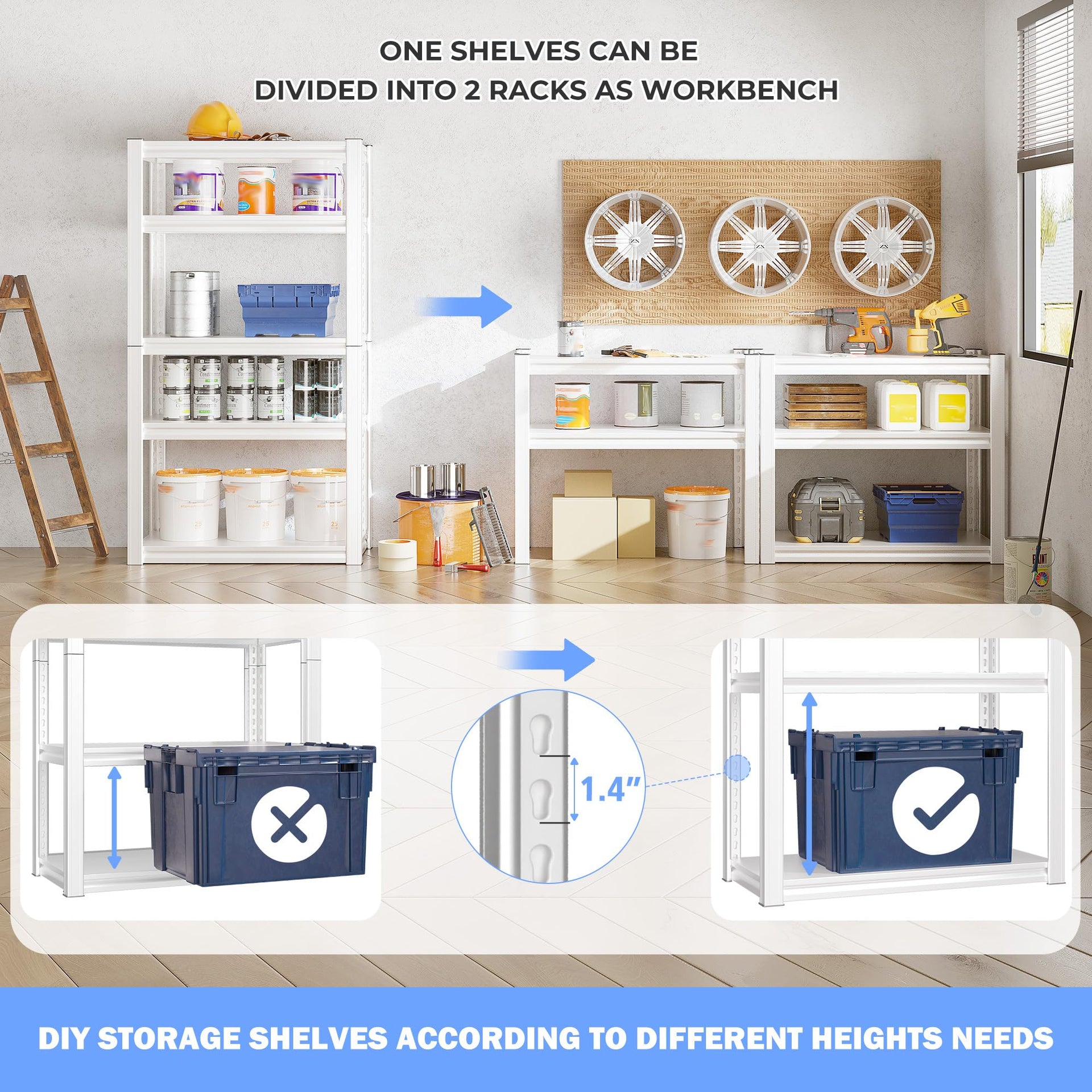 72''H Garage Shelving