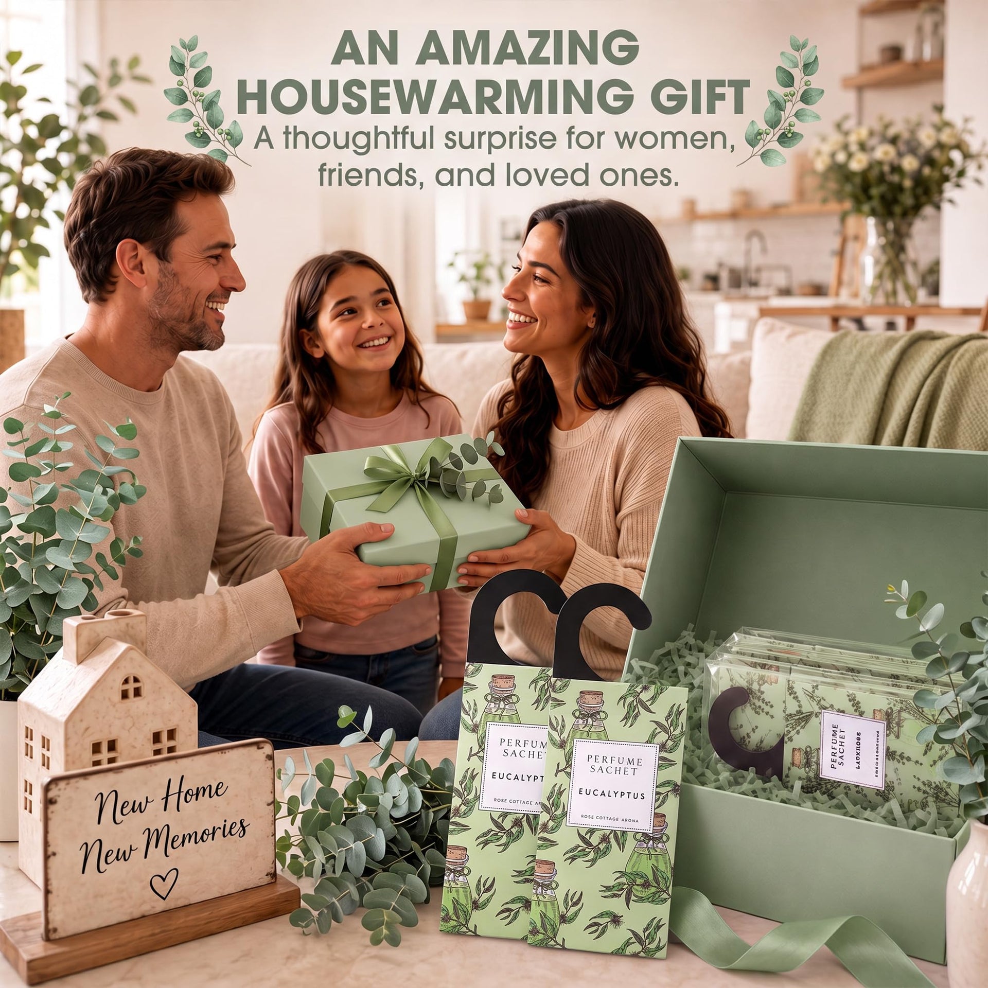 Large 12 Packs Eucalyptus Hanging Scented Sachets Long (12 Count)