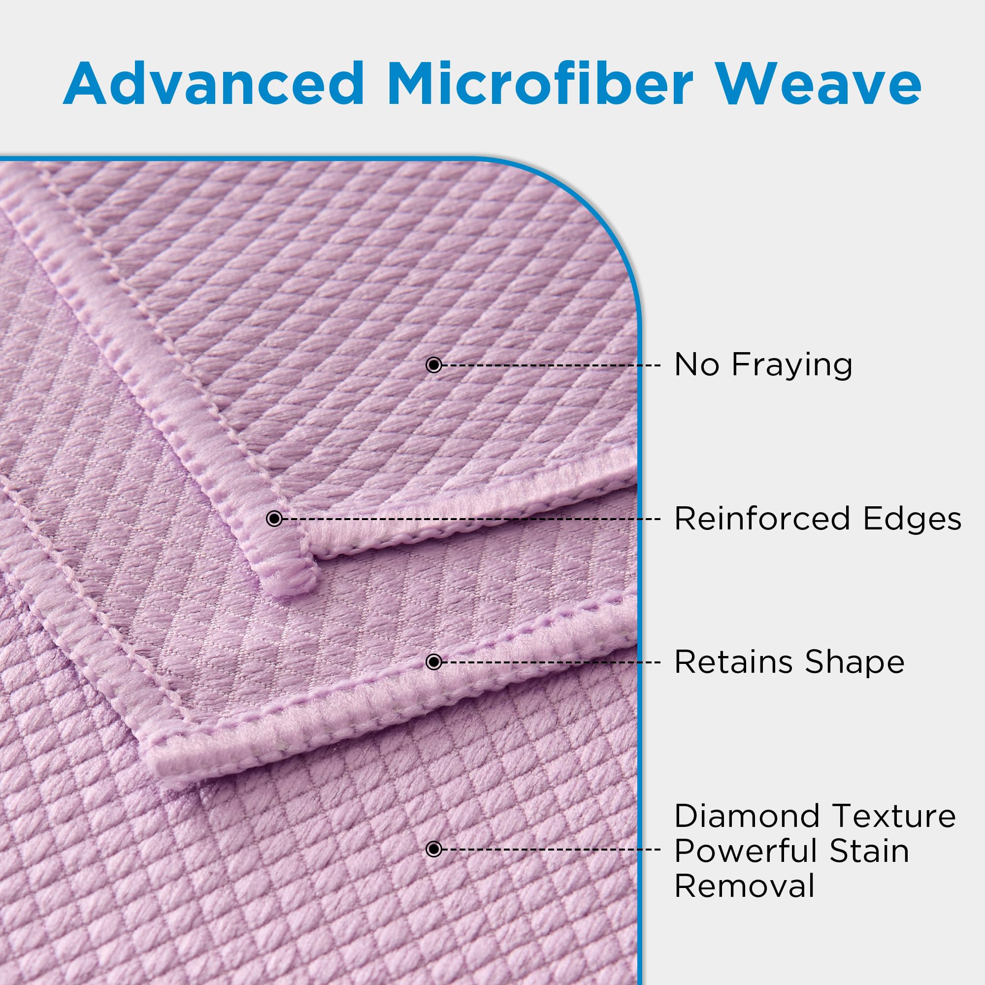 Lint Free Microfiber Cloths for Glass (6 Count)