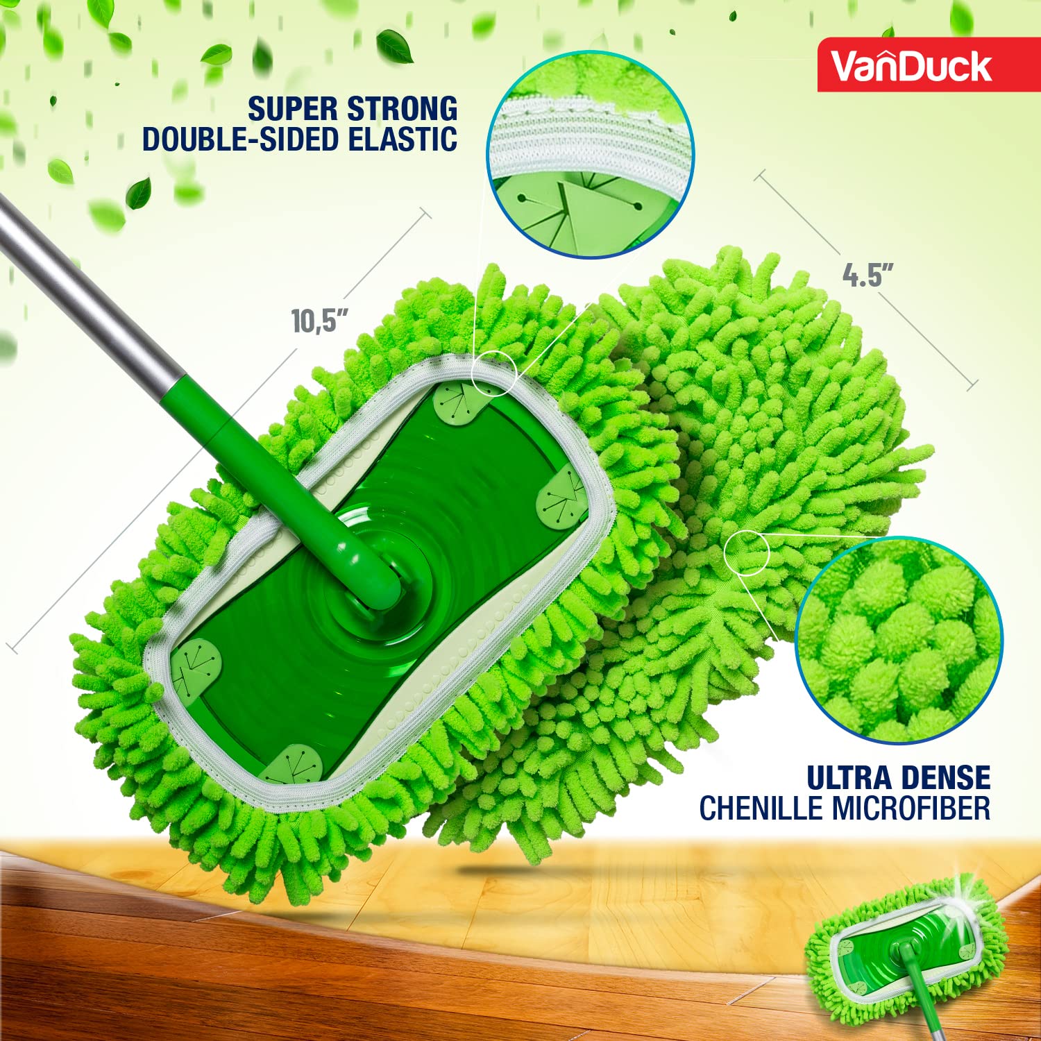 Reusable Microfiber Dust Mop Refill for Swiffer Sweeper (6 Count)