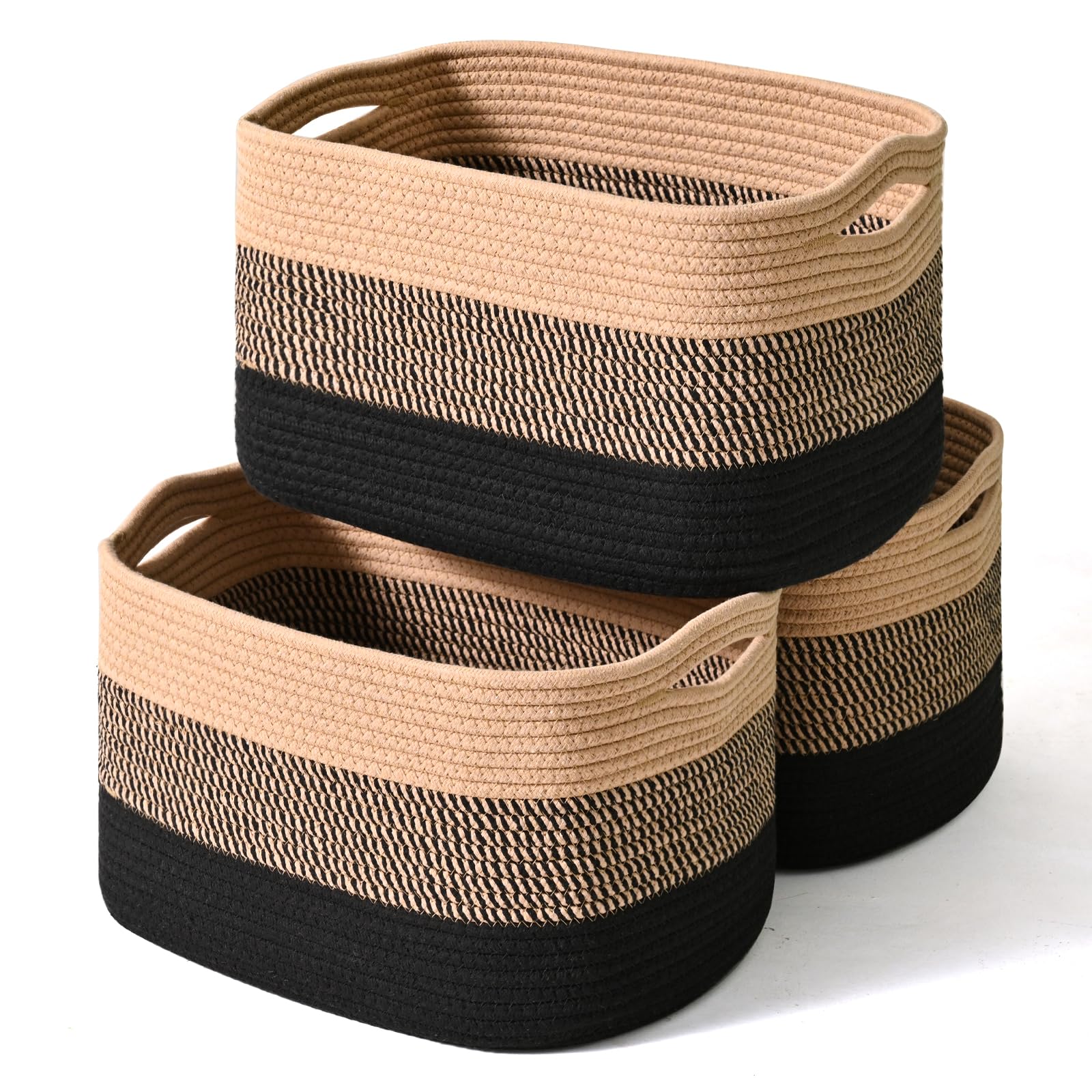 Storage Baskets for Organizing Shelves (3 Count)