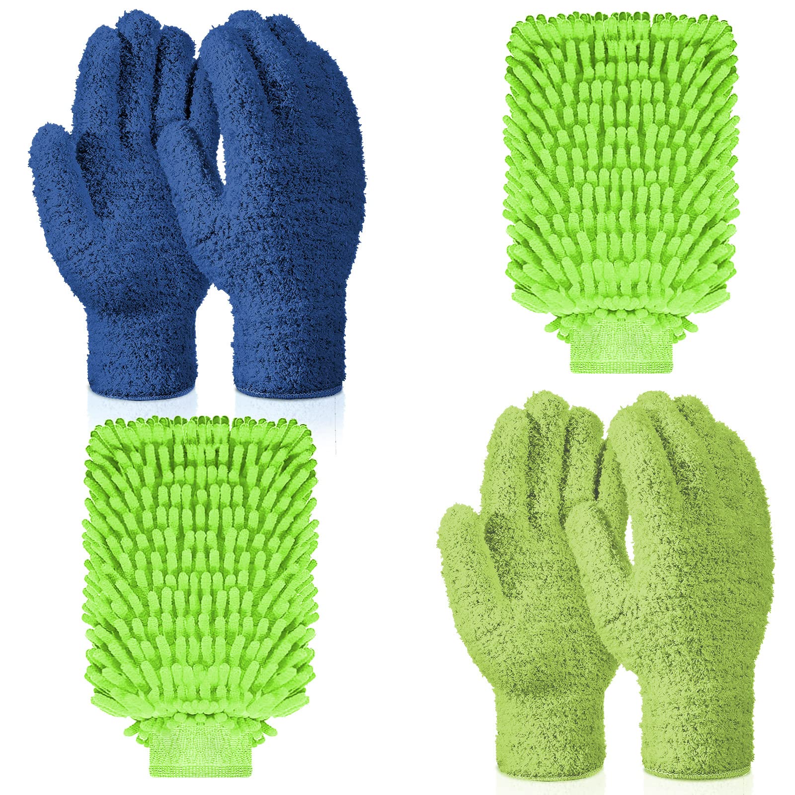6 Pcs Microfiber Dusting Mitt Plant Cleaning