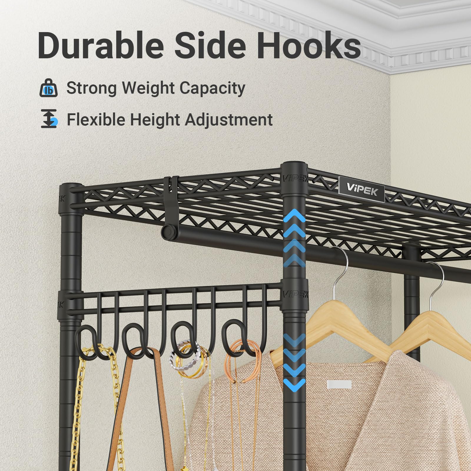 R3C Portable Closet for Hanging Clothes Rolling Rack with Cover
