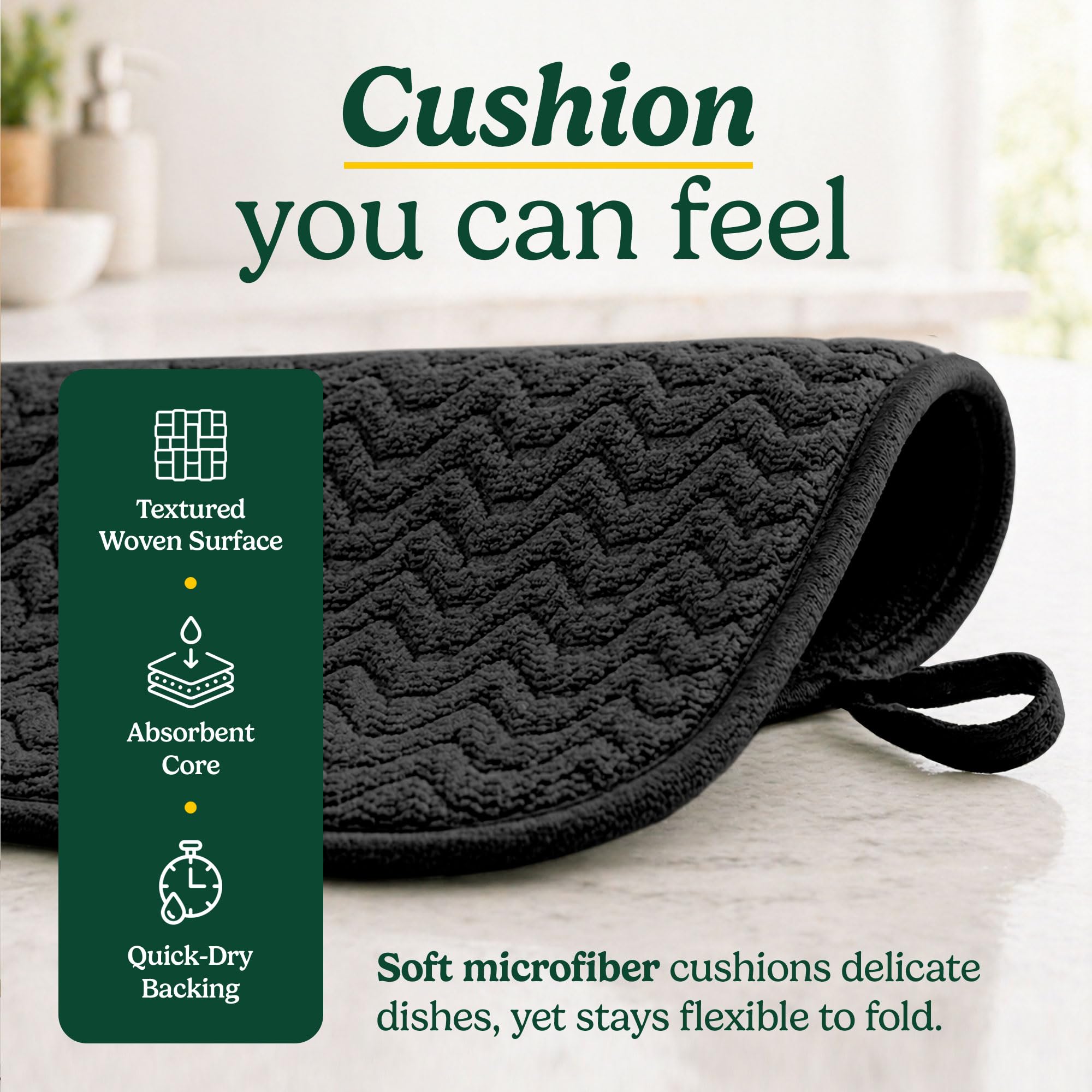Cuisinart Dish Drying Mat for Kitchen Counter (2 Count)