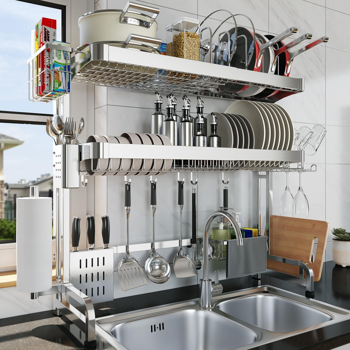 Over The Sink Dish Drying Rack