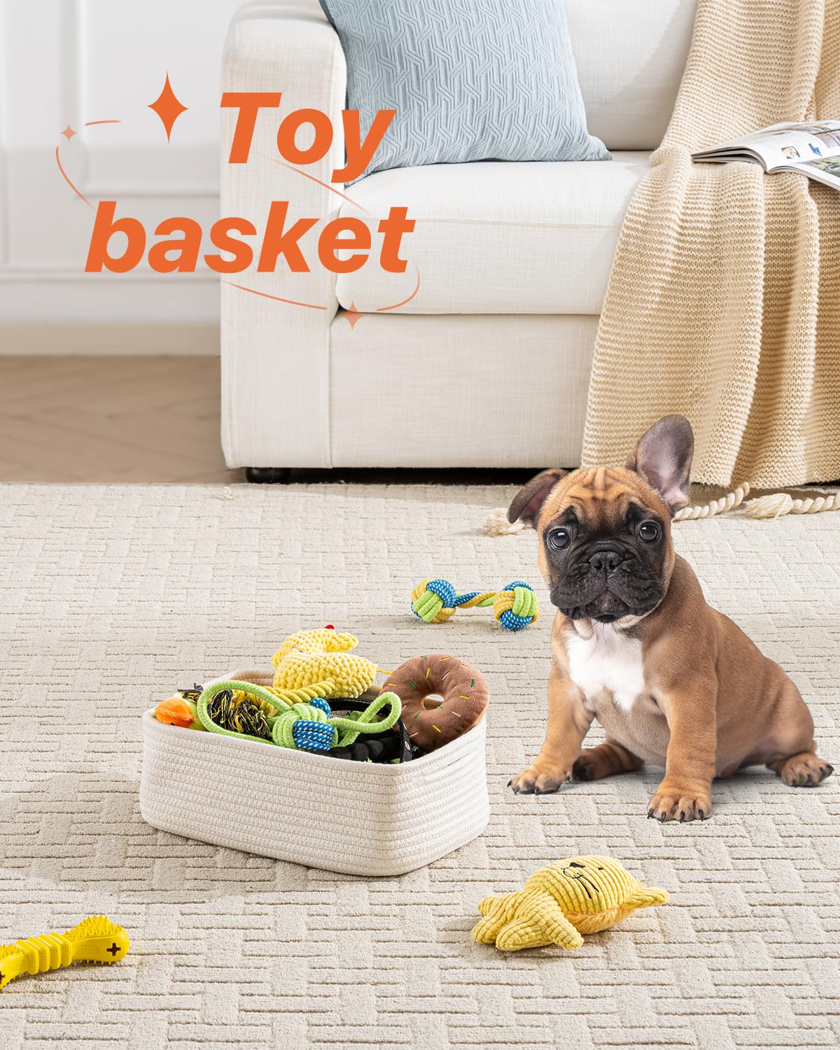 Small Woven Storage Basket for Organizing (3 Count)