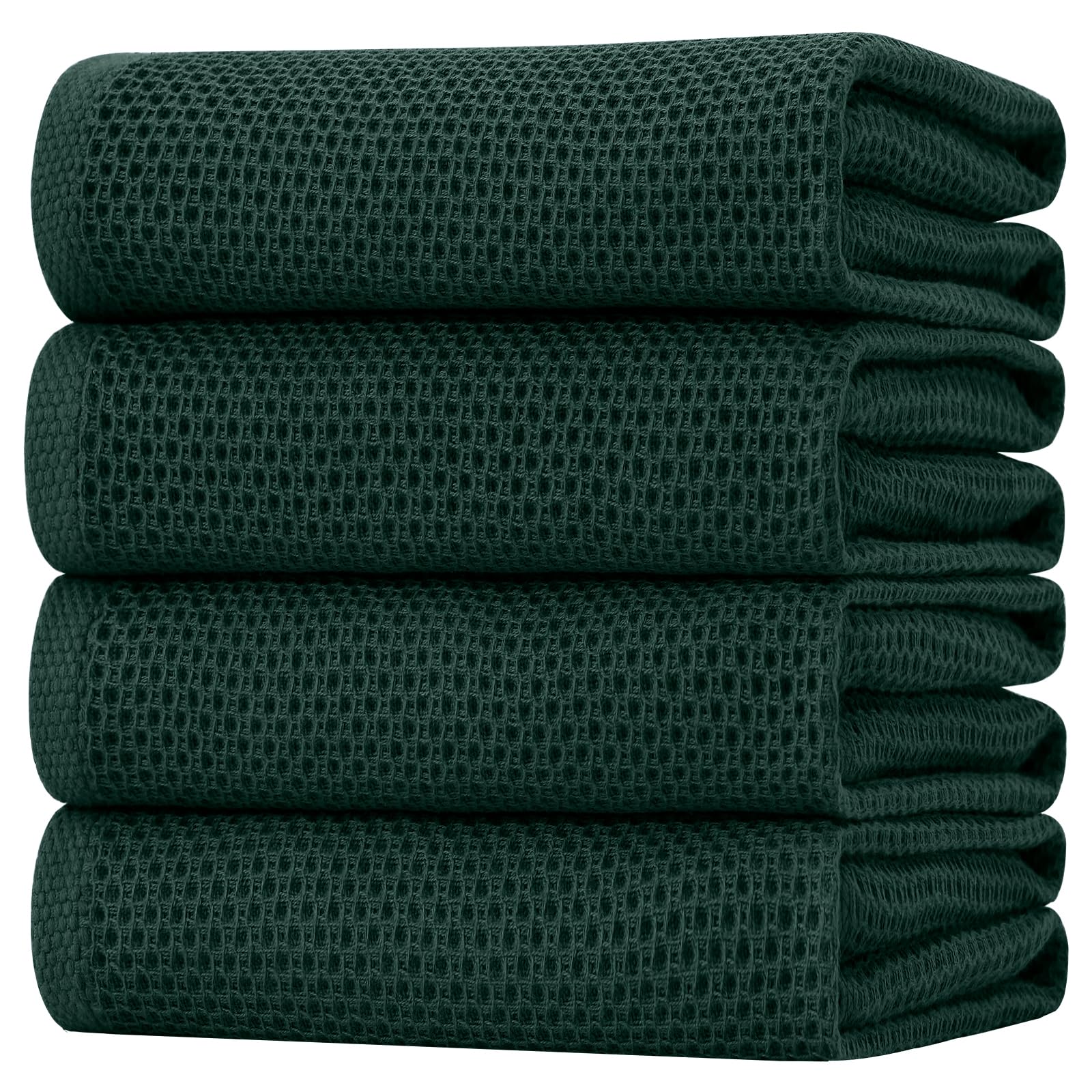 100% Cotton Oversized Waffle Weave Kitchen Towels 4 (4 Count)