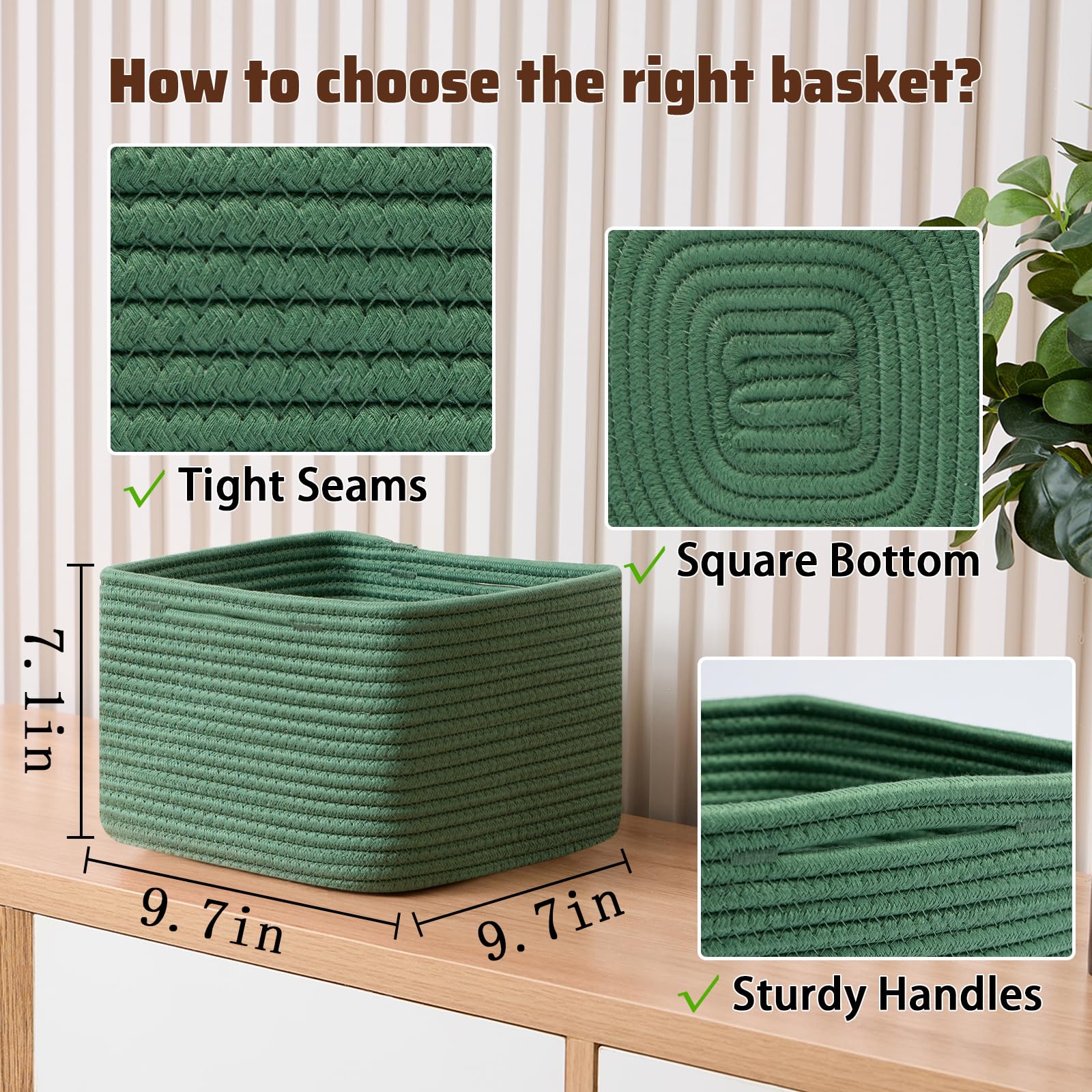 Small Organizing Baskets for Cubes Shelf (3 Count)