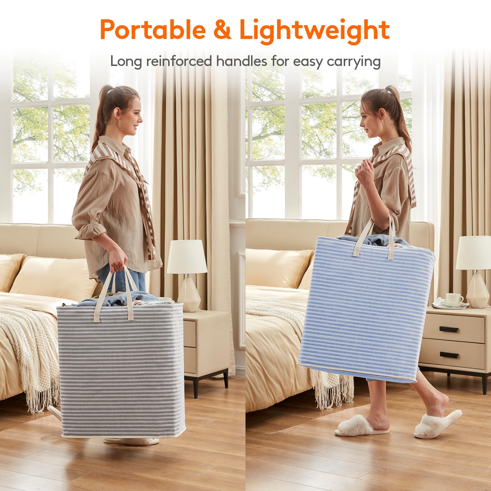 2 Pack Laundry Basket 100L Each (2 Count)
