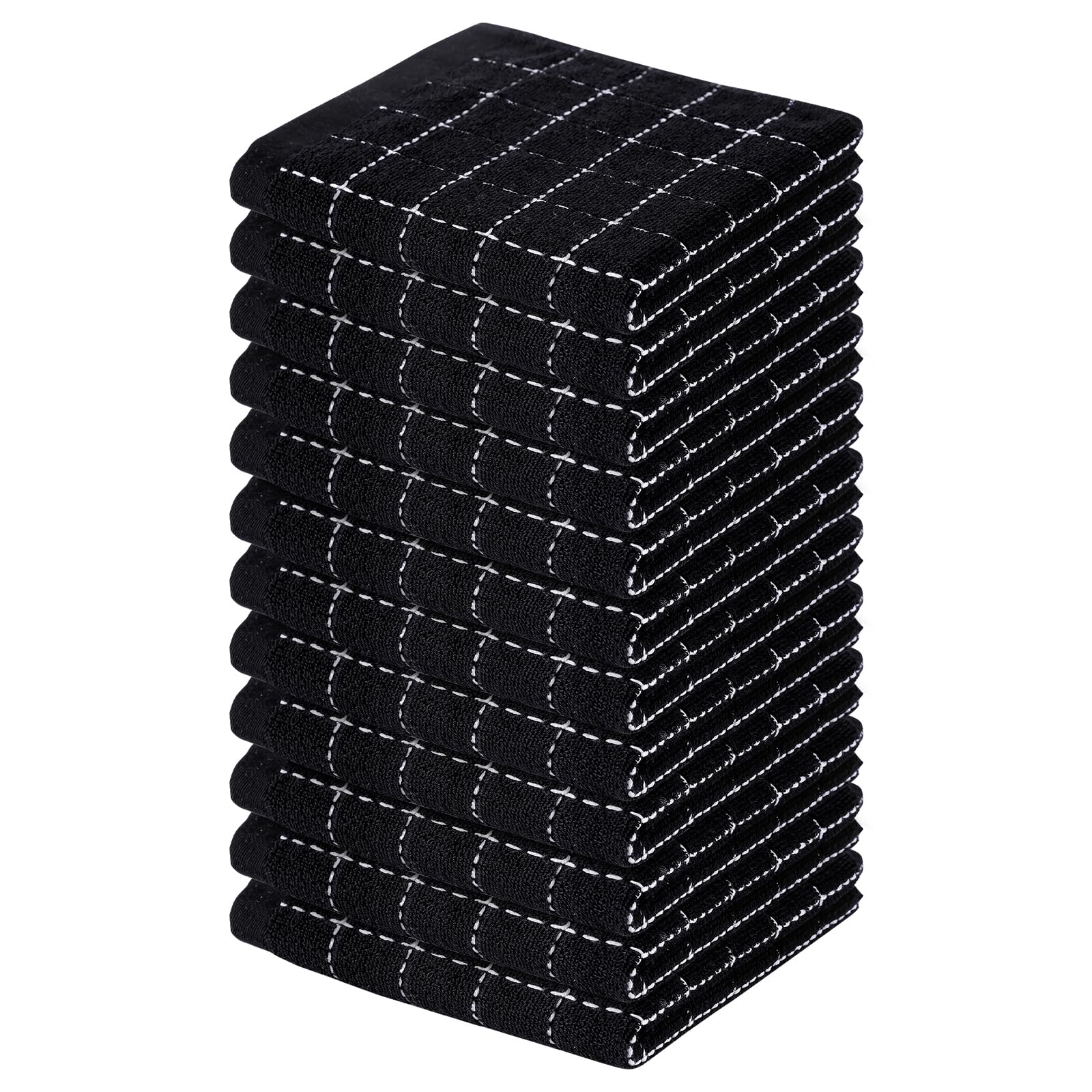 100% Cotton Terry Kitchen Dish Cloths (12 Count)