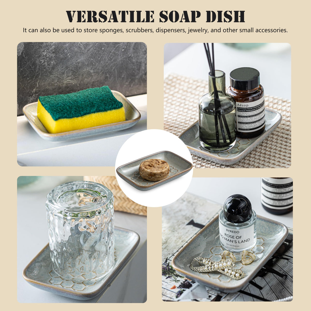 Ceramic Soap Dish for Shower