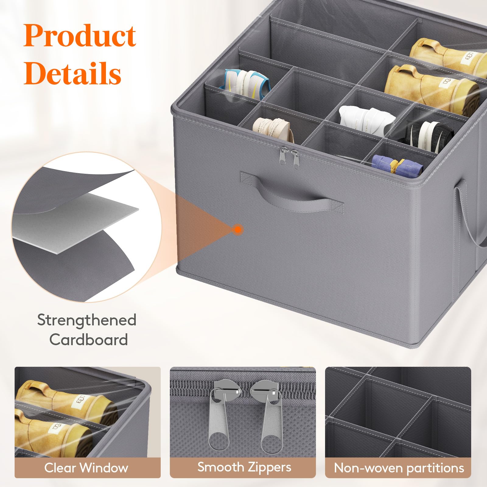 Shoe Storage Organizer for Closet (3 Count)