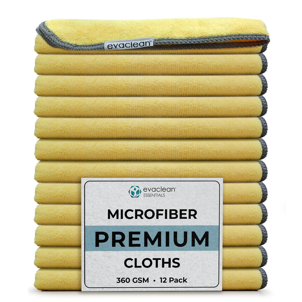 Premium Microfiber Cleaning Cloth 16"x16" (12 Count)