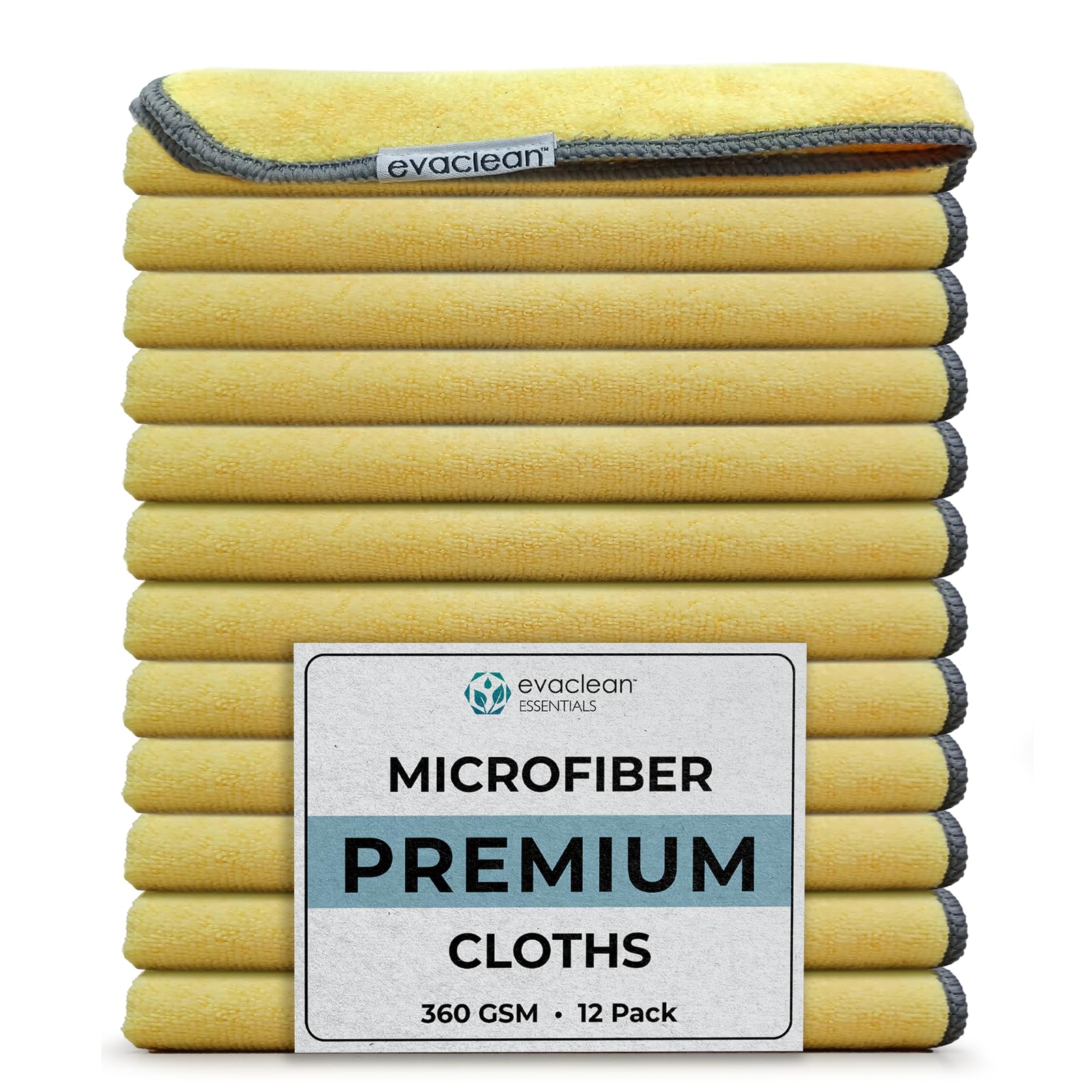 Premium Microfiber Cleaning Cloth 16"x16" (12 Count)