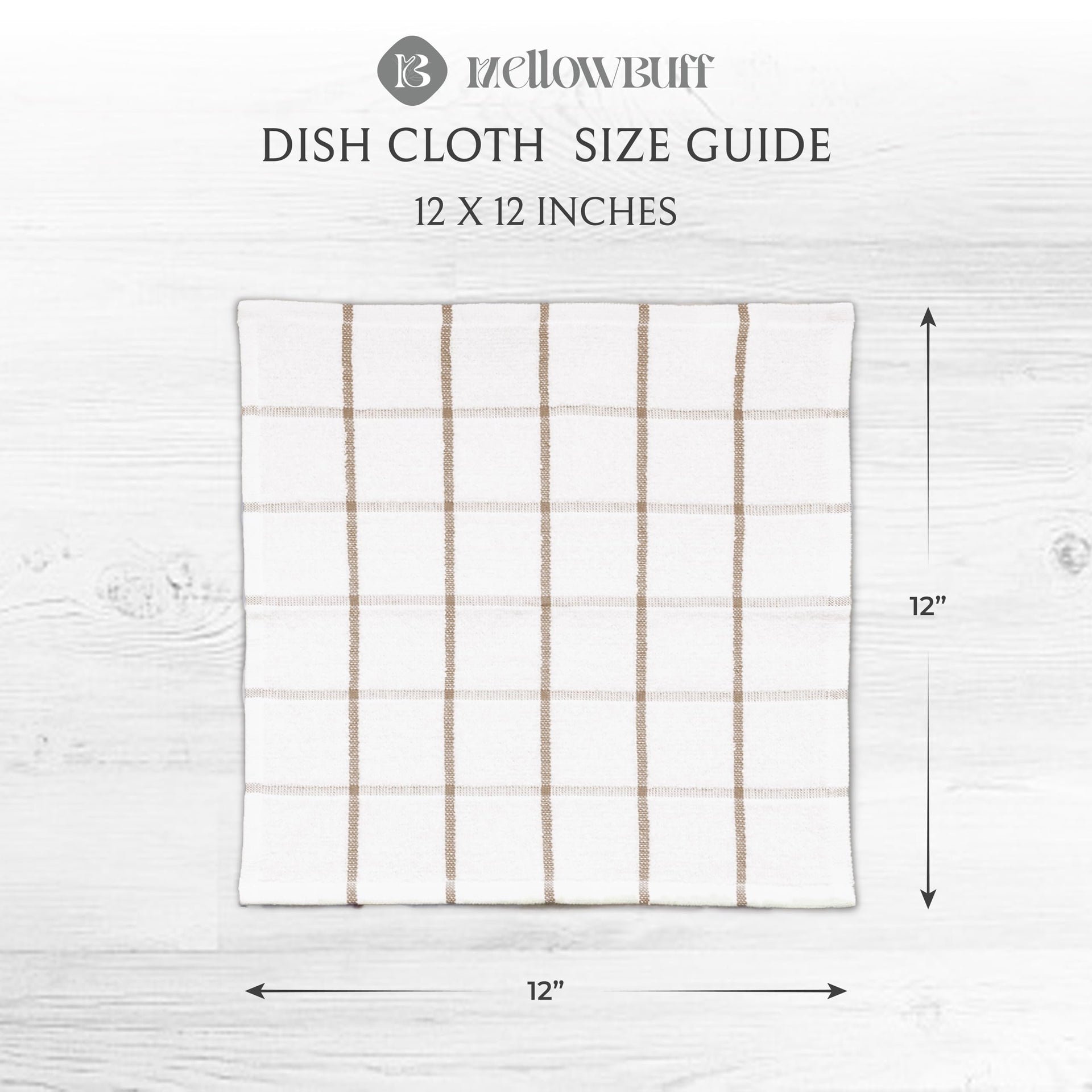 100% Cotton Terry Dish Cloth & Dish Towel (6 Count)