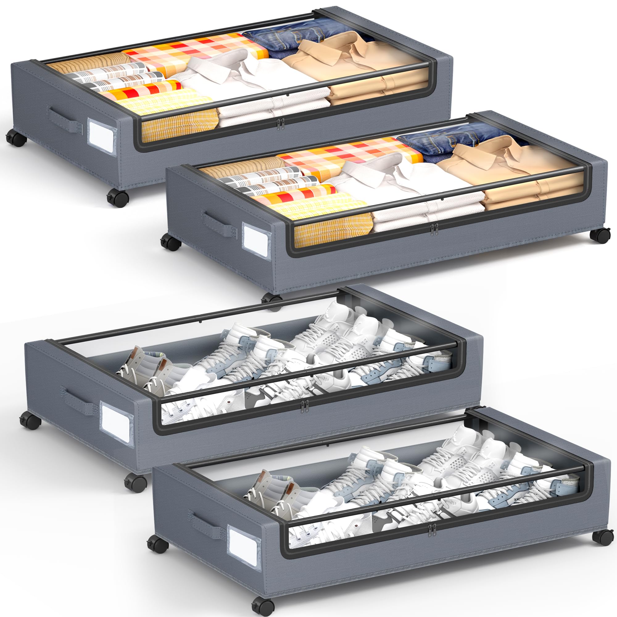 Under Bed Storage with Wheels (4 Count)