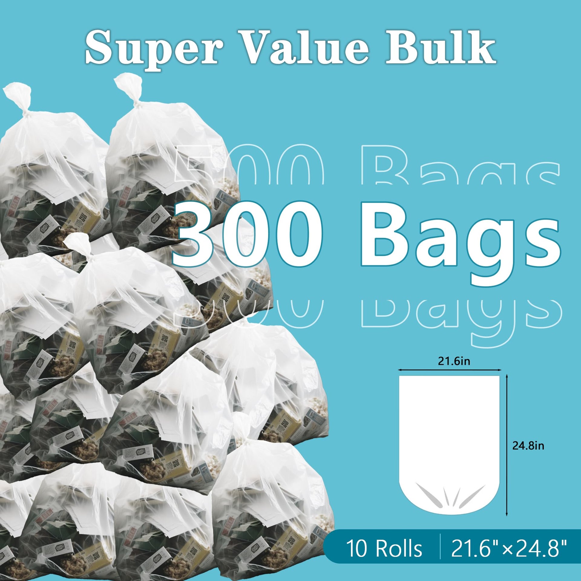 300 Count 7 9 Gallon Trash Bags