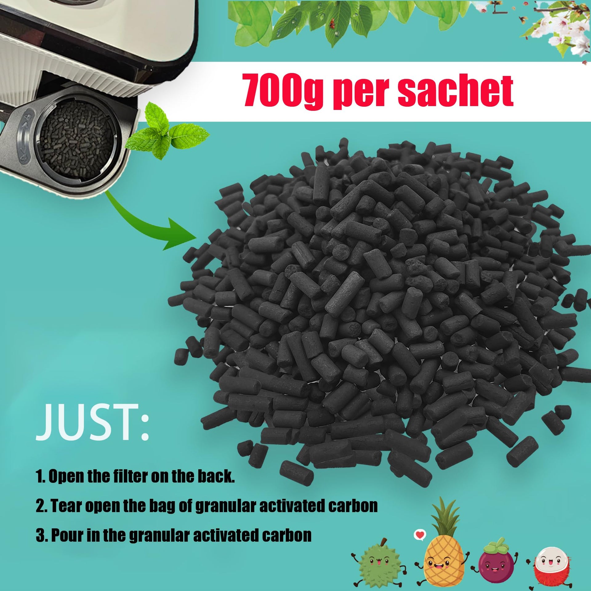 1.55 Pounds Activated Carbon Refills for Smart Waste Composter