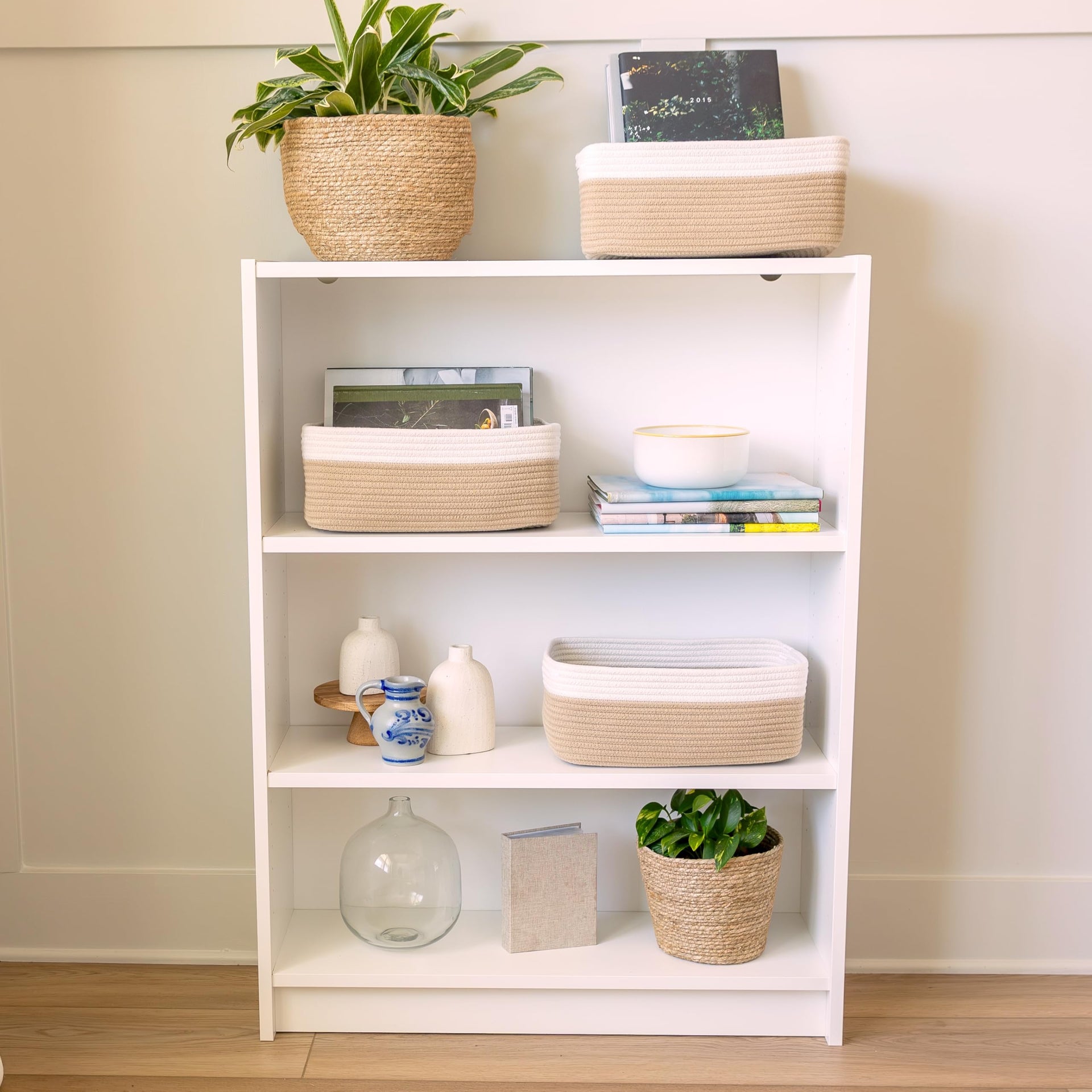 13.5”x8.5”x5.5” Storage Baskets for Shelves 3 Pack (3 Count)