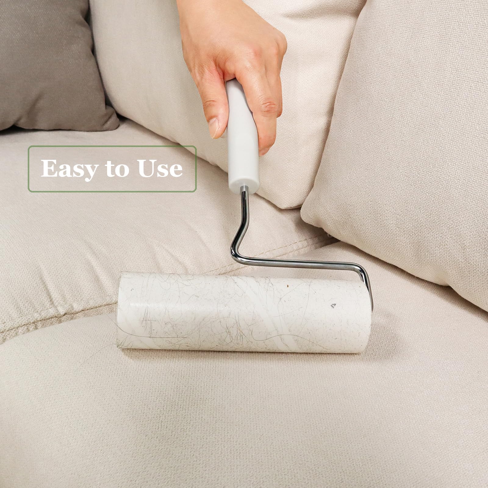 6.3 inch Lint Roller Refills Only for 6.3'' Large Lint Rollers Extra Sticky Lint Pet Hair 6.3 inch Replacement Rolls (360 Count)